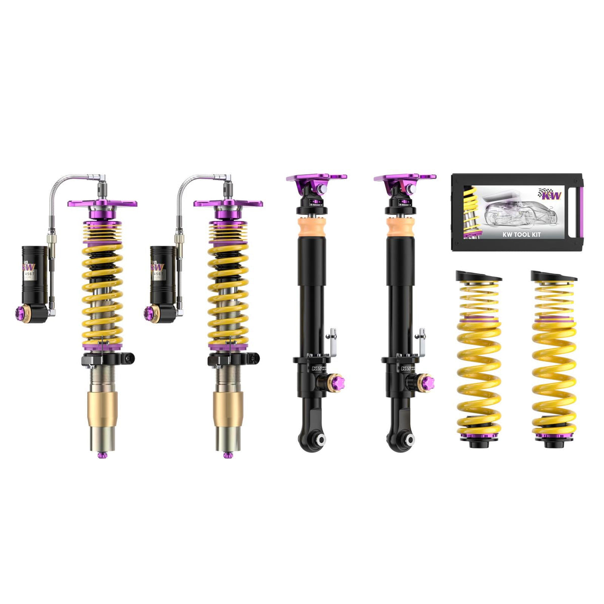 KW V4 Clubsport Coilover Kit for BMW M2 G87 / M3 G80 / M4 G82 (RWD, incl. Top Mounts + EDC Deactivation)