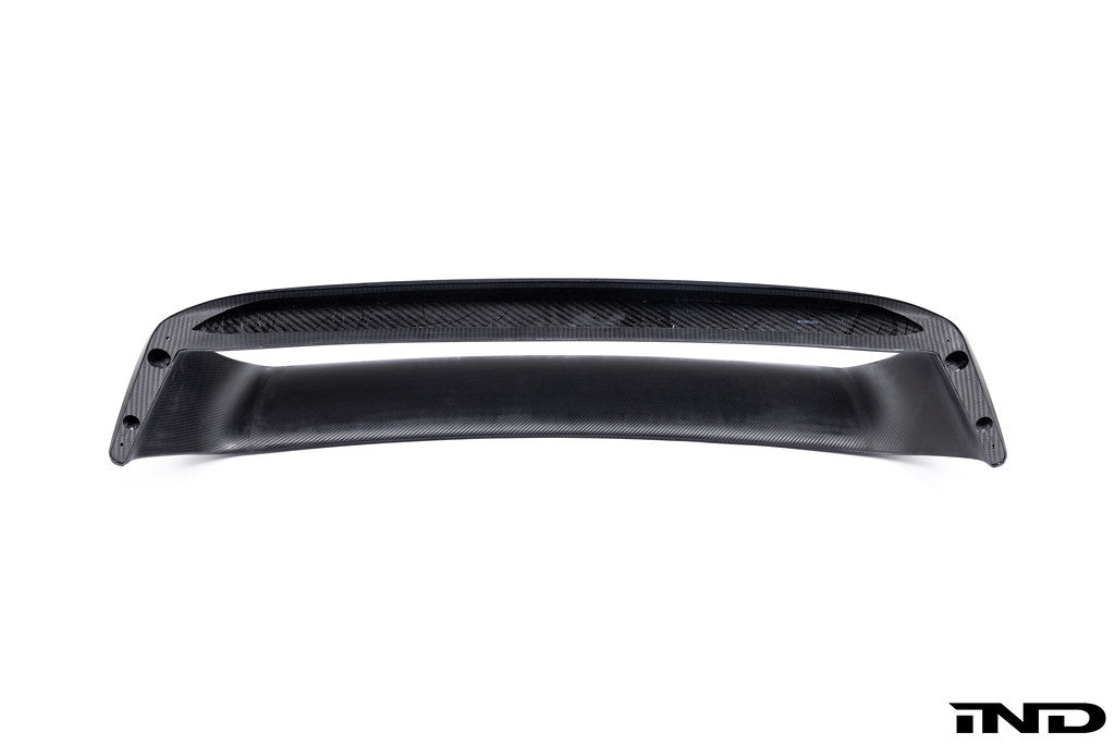 Alpha-N G87 M2 carbon fixed rear wing Class 3 in pre-preg carbon fiber on white background