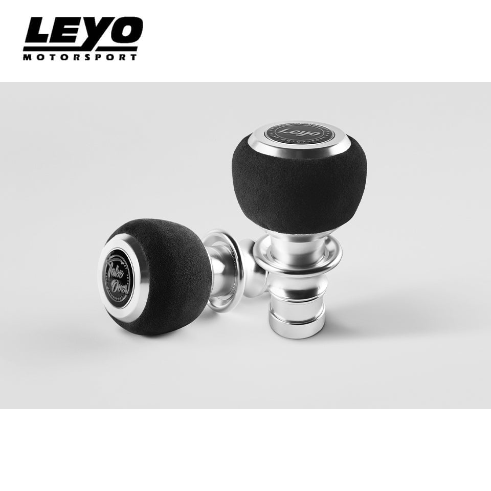 Black Alcantara DSG Shift Knob Silver Anodized - Volkswagen Audi Skoda
