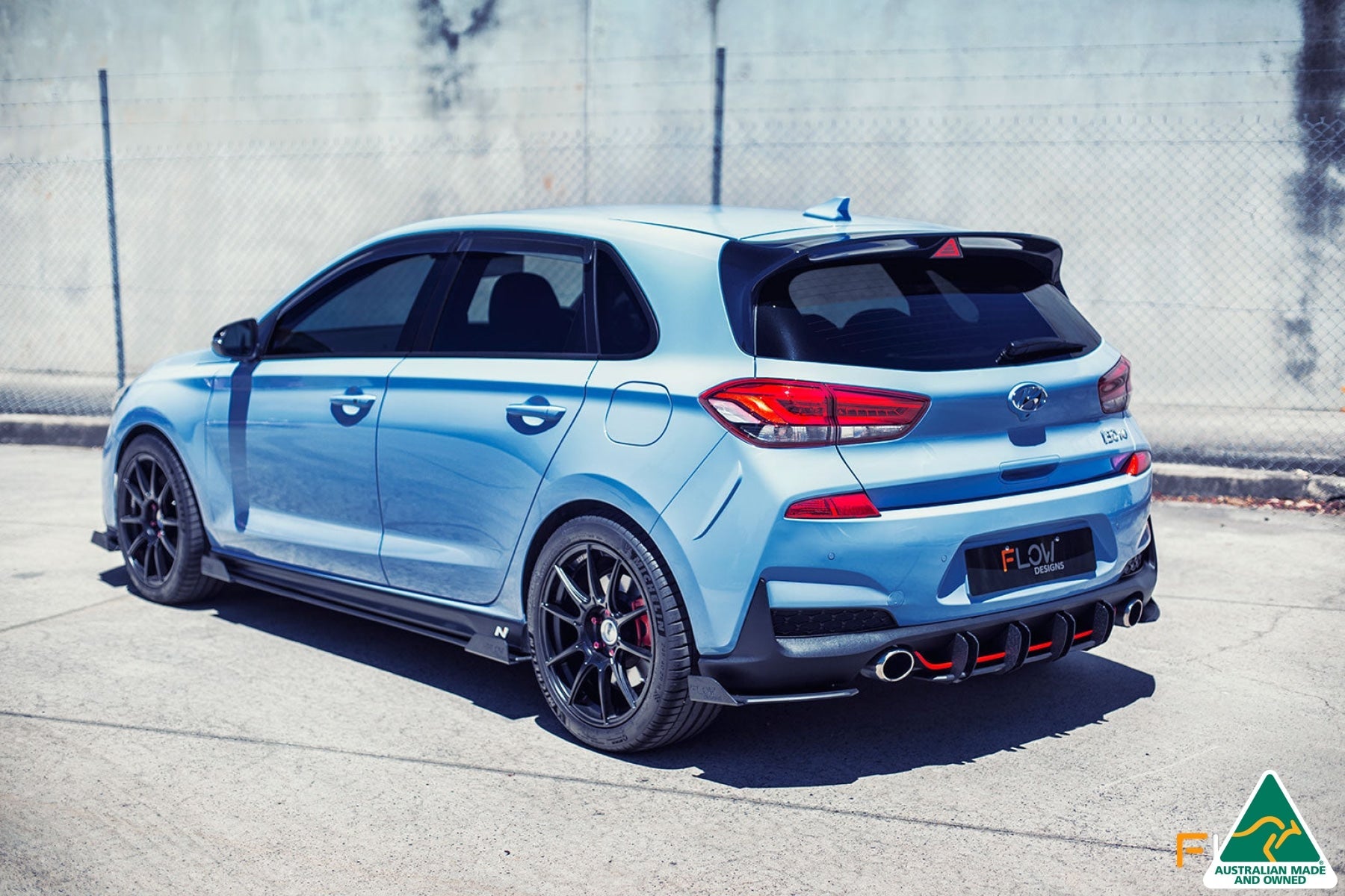 DEMO STOCK - i30N Hatch PD (2018-2020) Rear Spats (Pair) - GLOSS BLACK