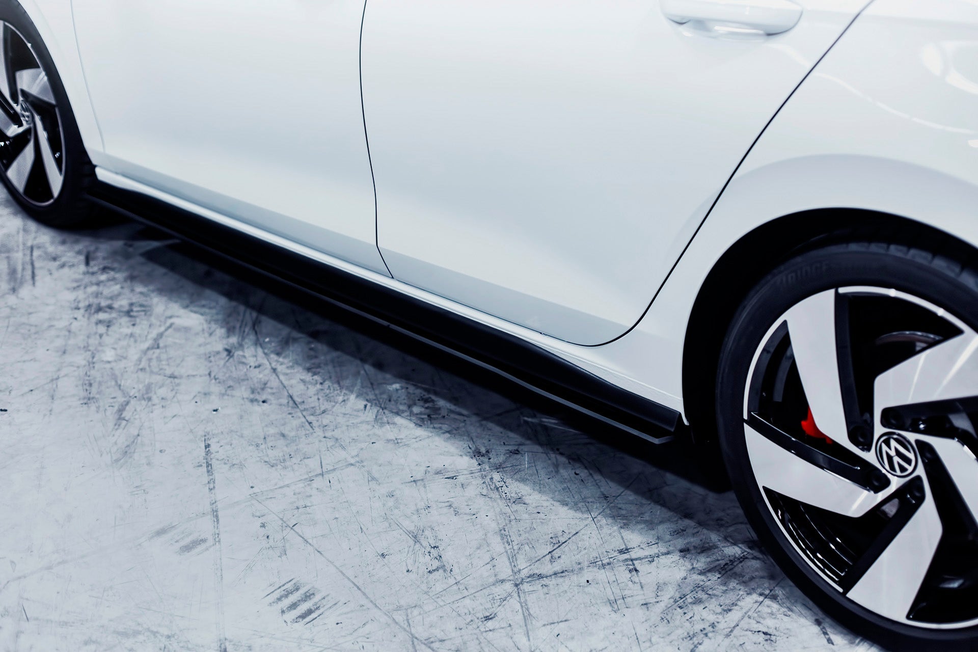 DISCONTINUED SANDED MATTE FINISH - MK8 Golf GTI Side Skirt Splitters (Pair)