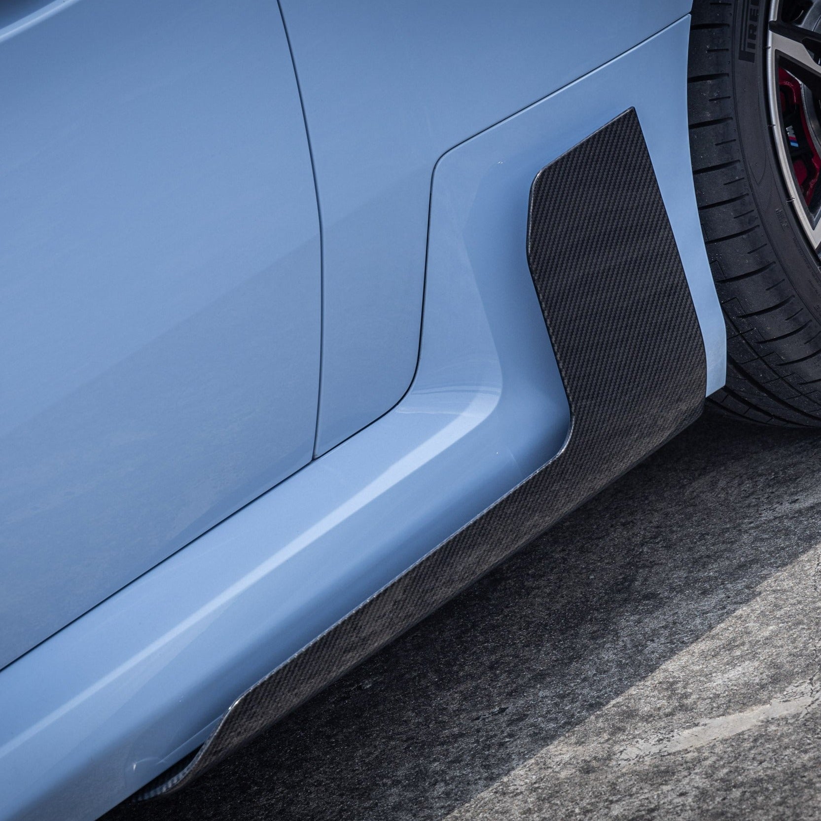 M Performance Style Pre Pregged Dry Carbon Fiber Side Skirt for BMW M2 G87 2023+