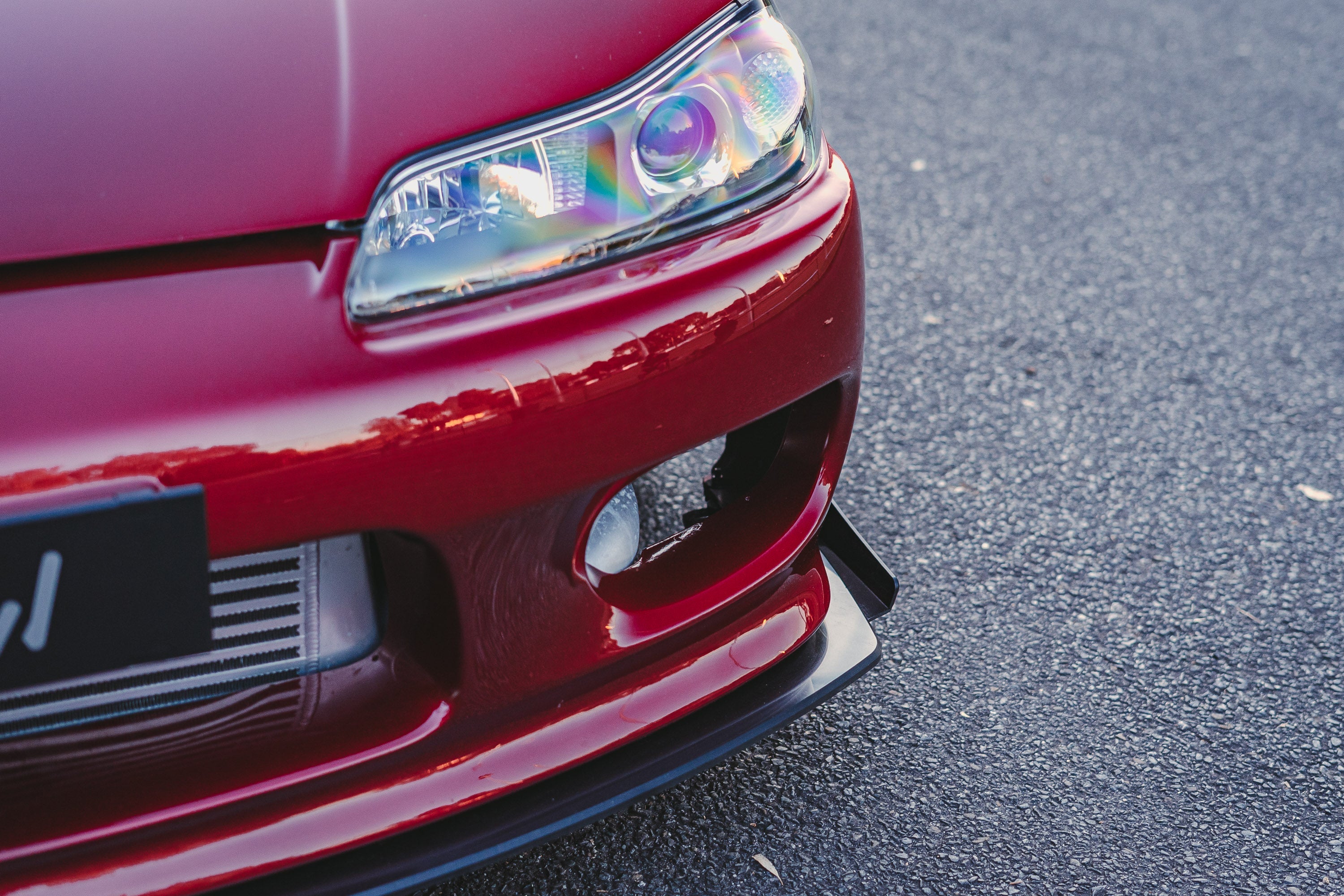 EX-DISPLAY - S15 / 200SX Front Lip Splitter (For Standard Front Bar) - TEXTURED MATTE BLACK