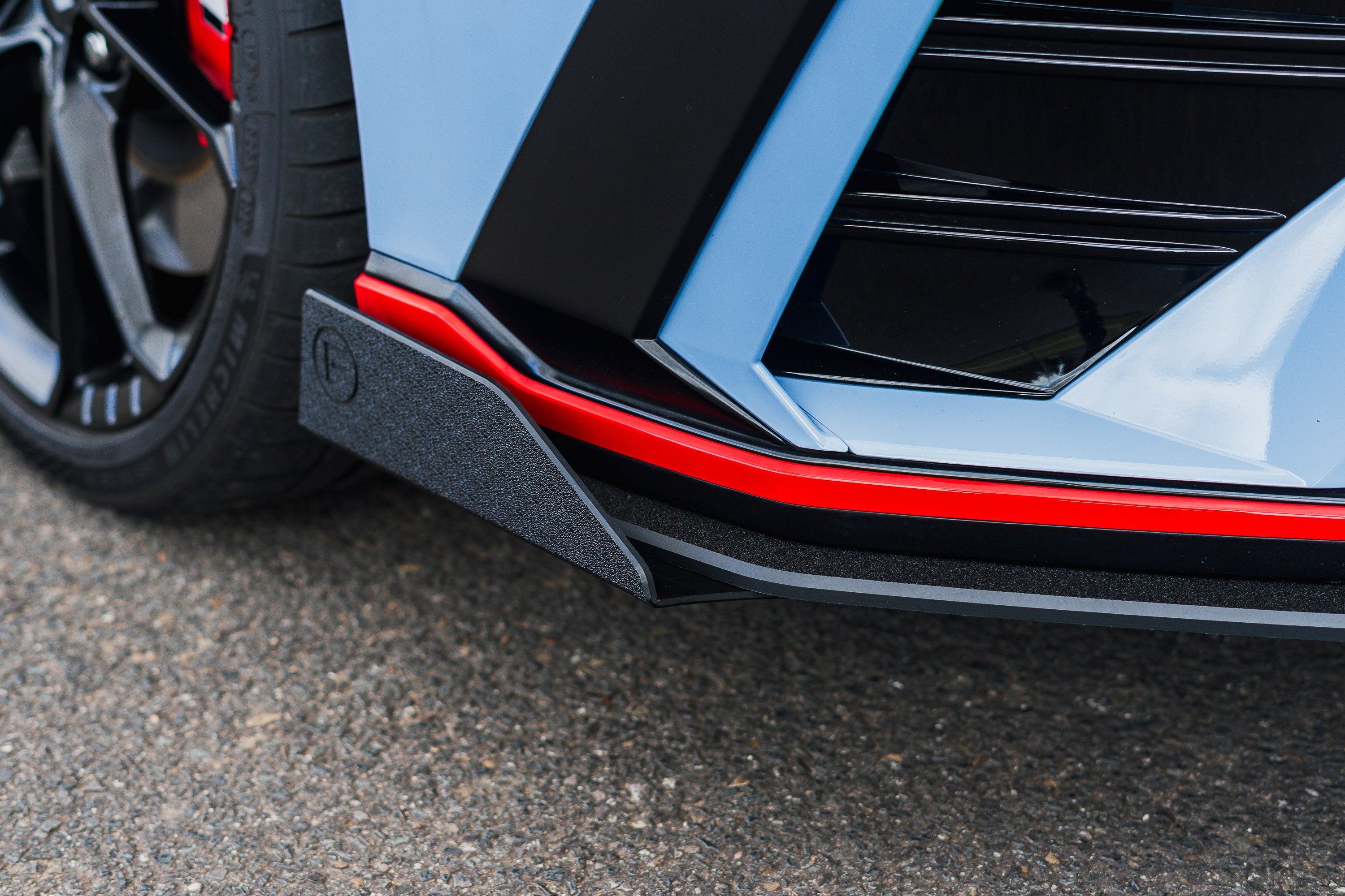 CN7 V2 Elantra N Sedan Facelift V2 - 2024+ Front Lip Splitter & Mounting Brackets (Pair)