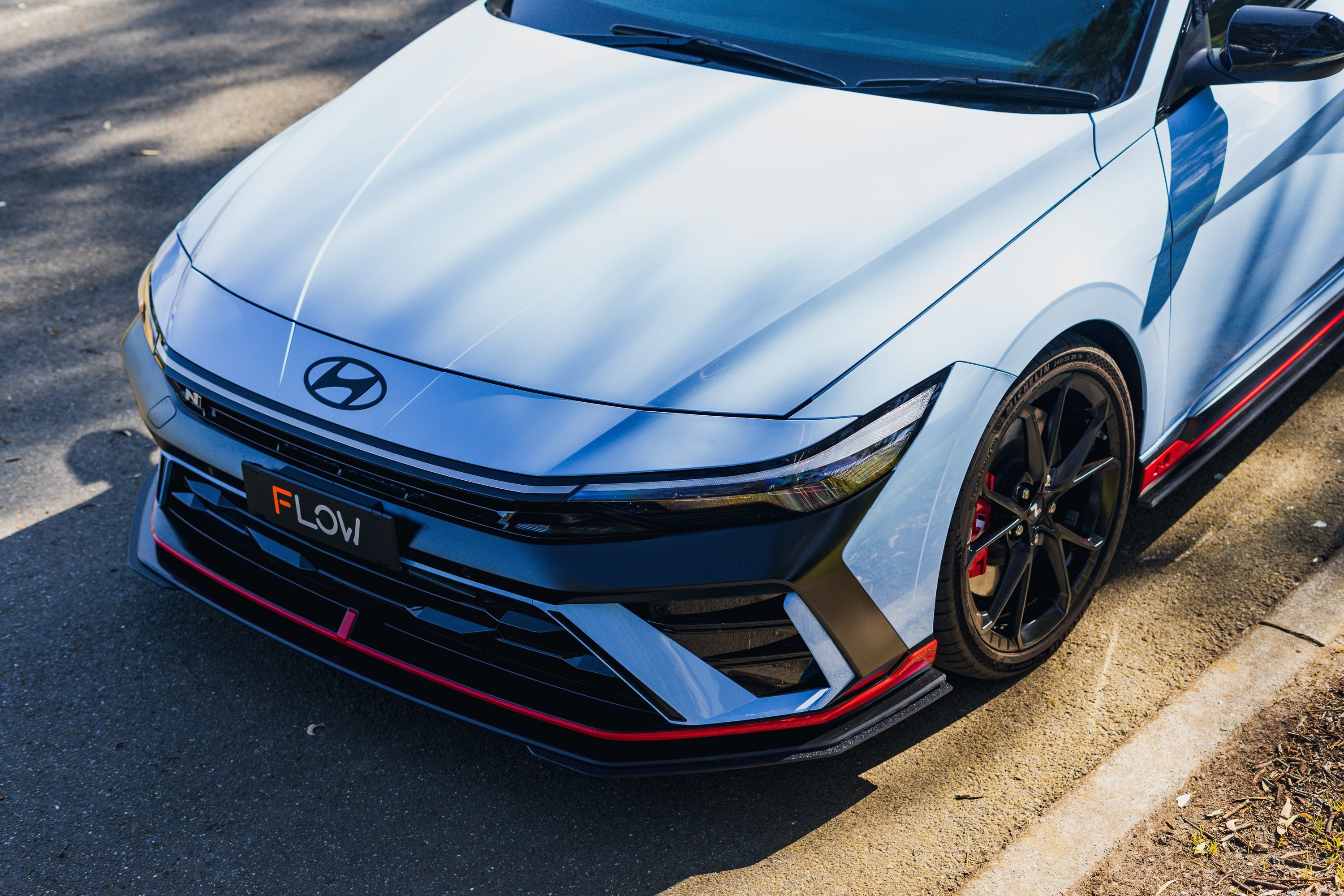 CN7 V2 Elantra N Sedan Facelift V2 - 2024+ Front Lip Splitter Extensions (Pair)