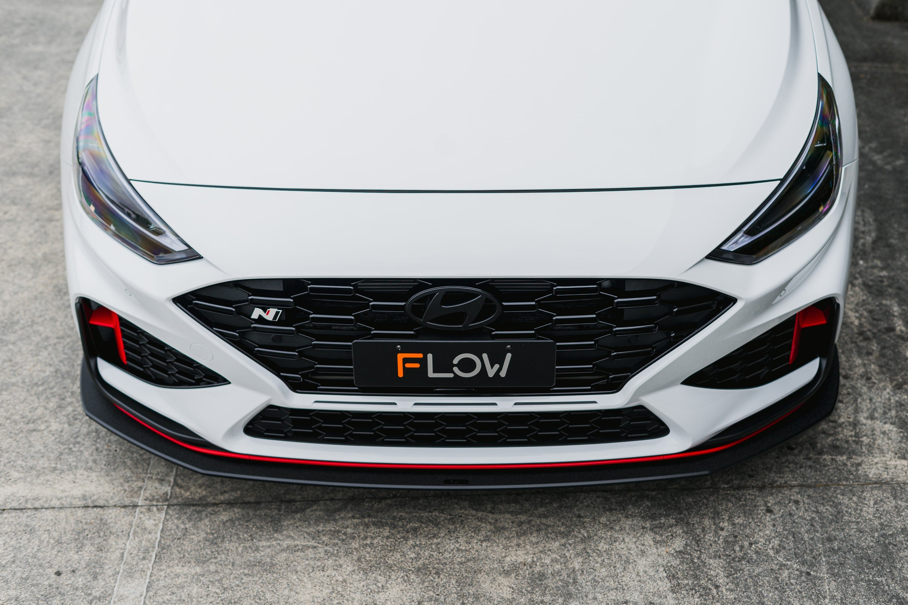 i30N Hatch PDE V6 FL2 2025+ Front Lip Splitter & Reinforcement Brackets