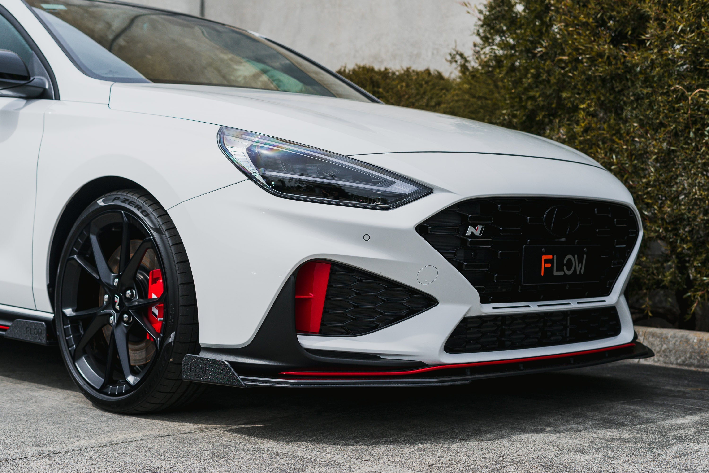 i30N Hatch PDE V6 FL2 2025+ Front Lip Splitter & Reinforcement Brackets