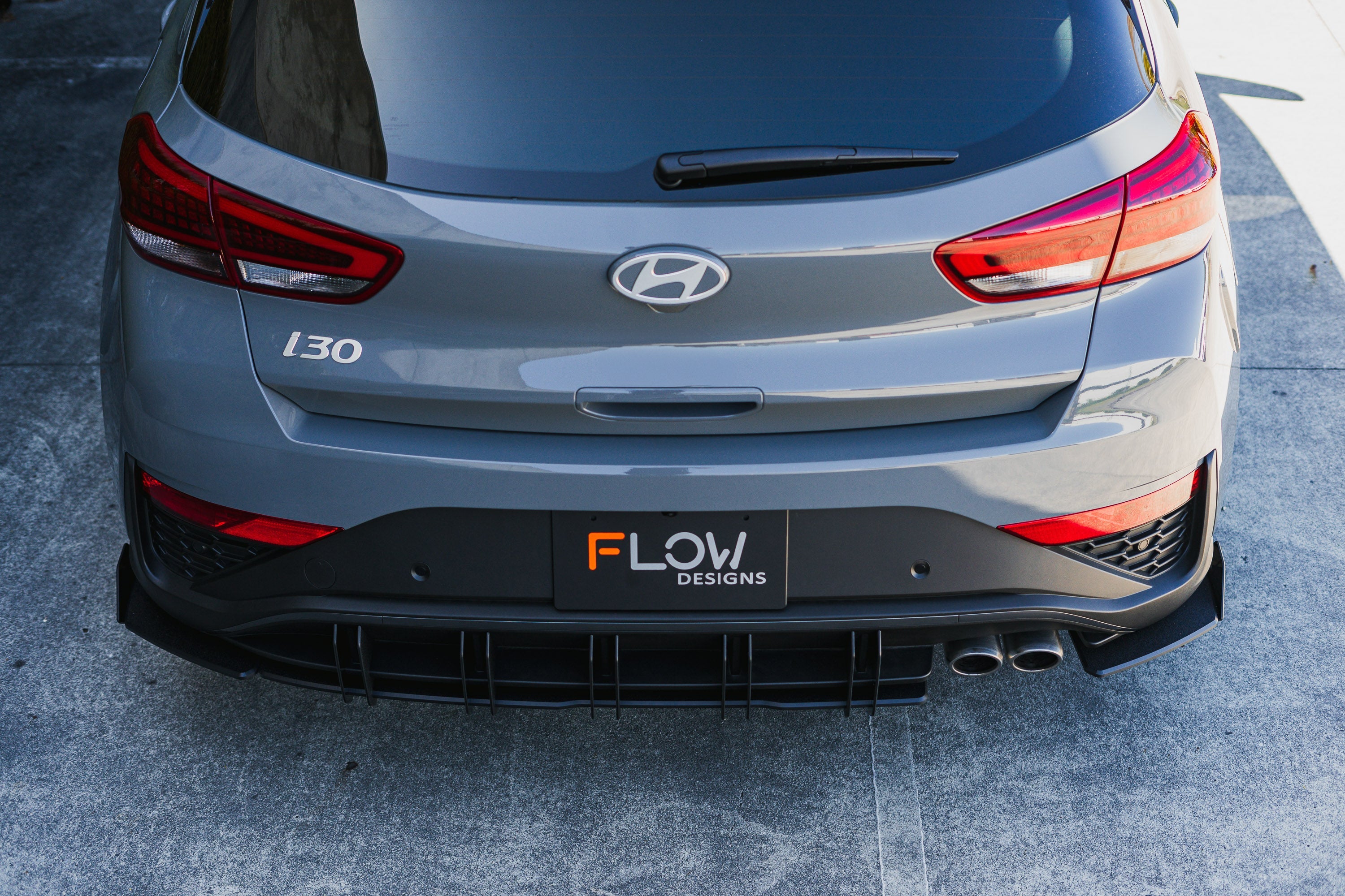 DEMO STOCK - i30N-Line Hatch PDe.V6 FL 2024+ Rear Spats (Pair) - GLOSS BLACK