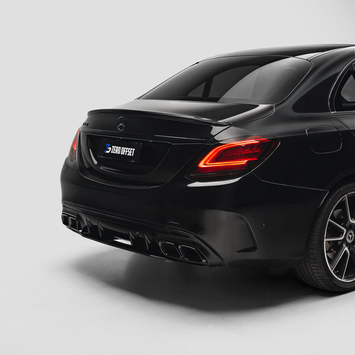 AMG Style Rear Diffuser & Exhaust Tips for Mercedes-Benz C Class W205 Sedan / S205 Wagon 2019-2022