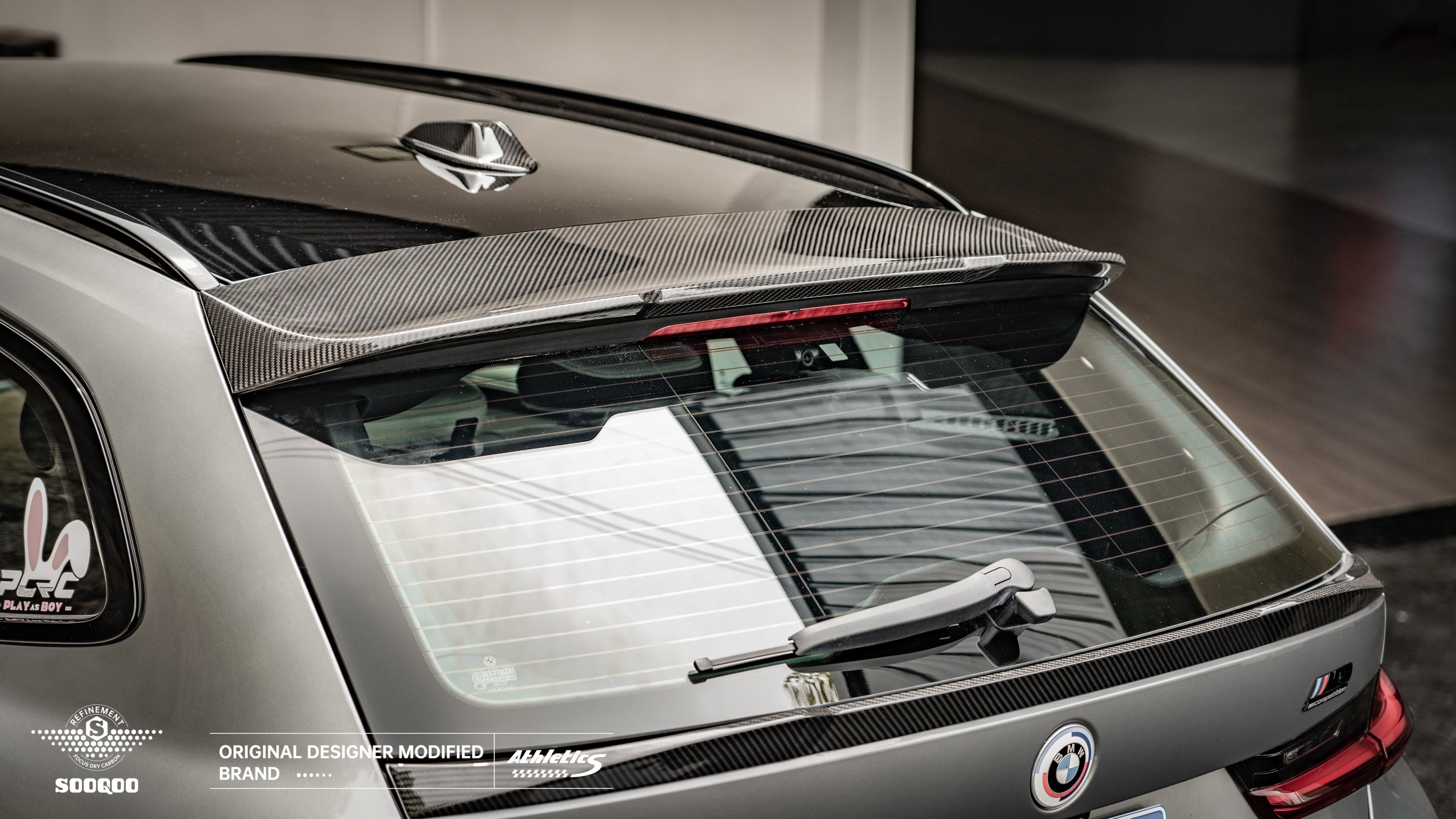 M-Performance Style Pre Pregged Dry Carbon Roof Spoiler for BMW 3 Series G21 / M3 G81 Wagon 2019+