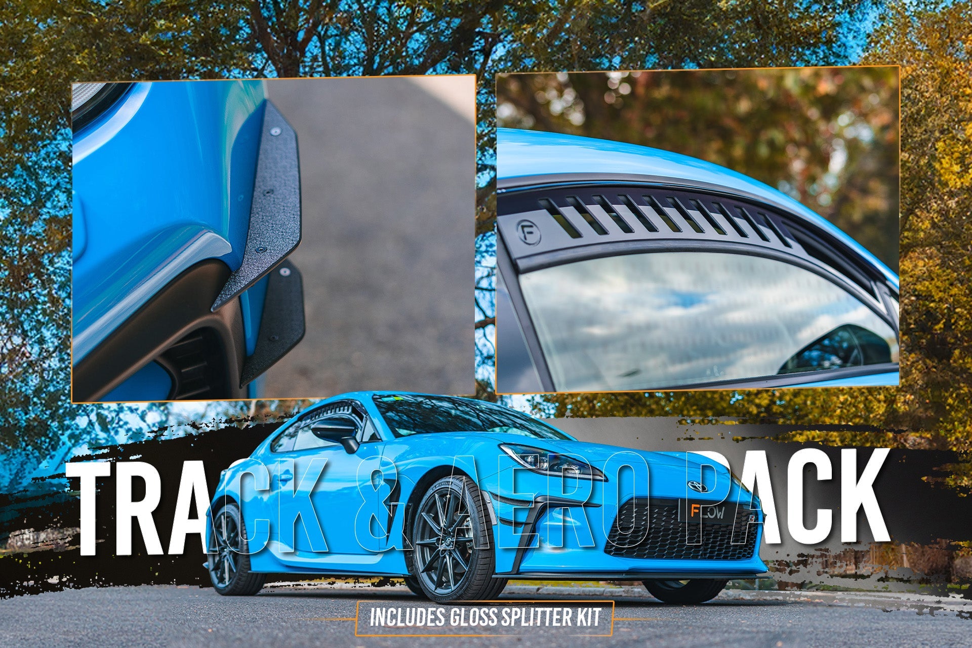 ZN8 GR86 Full Lip Splitter Set (GLOSS BLACK)