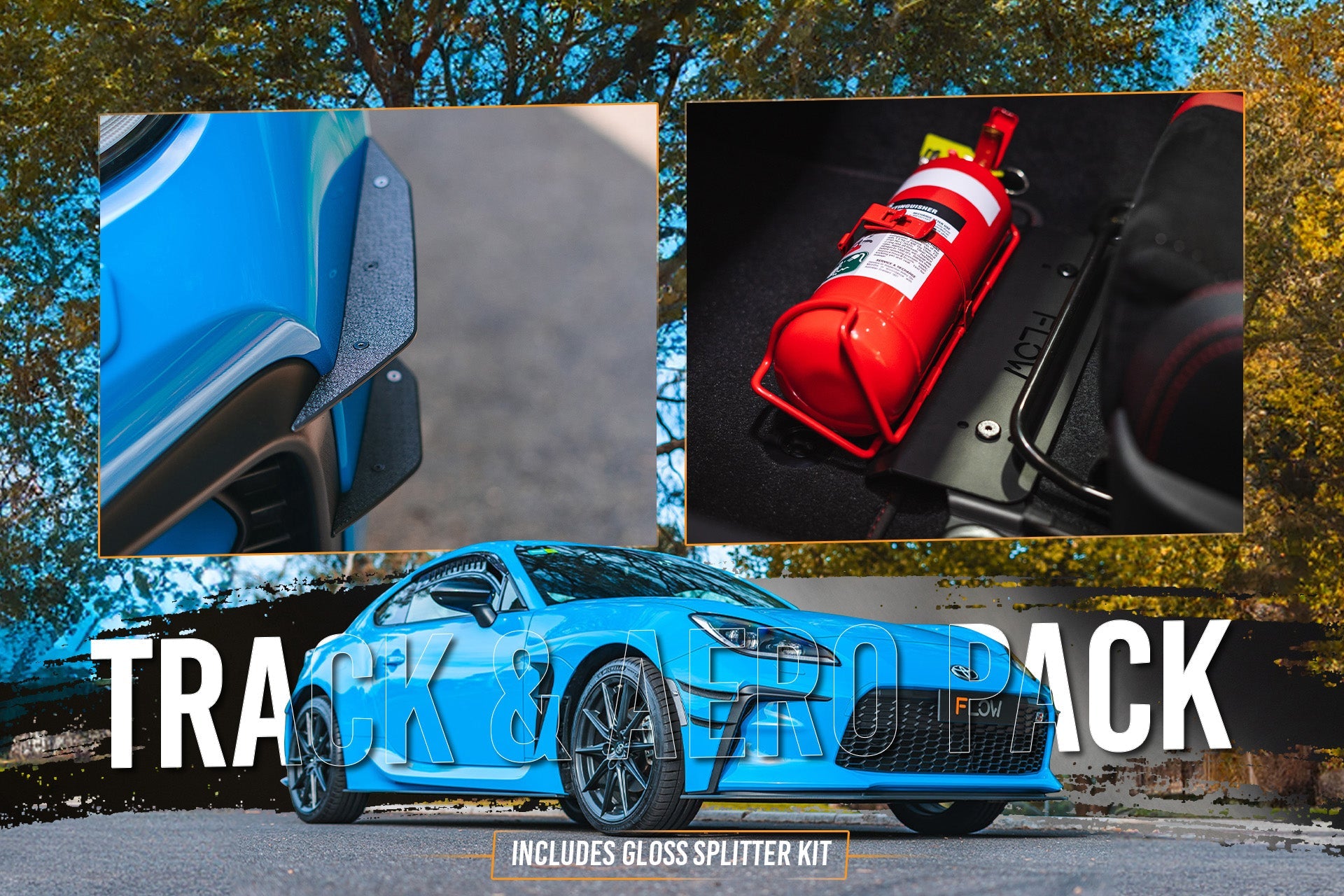 ZN8 GR86 Full Lip Splitter Set (GLOSS BLACK)