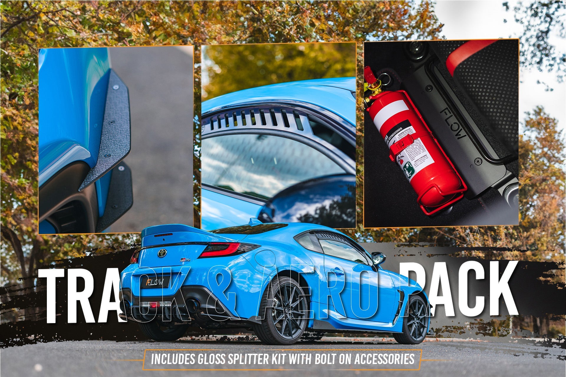 ZN8 GR86 Full Lip Splitter Set (GLOSS BLACK)