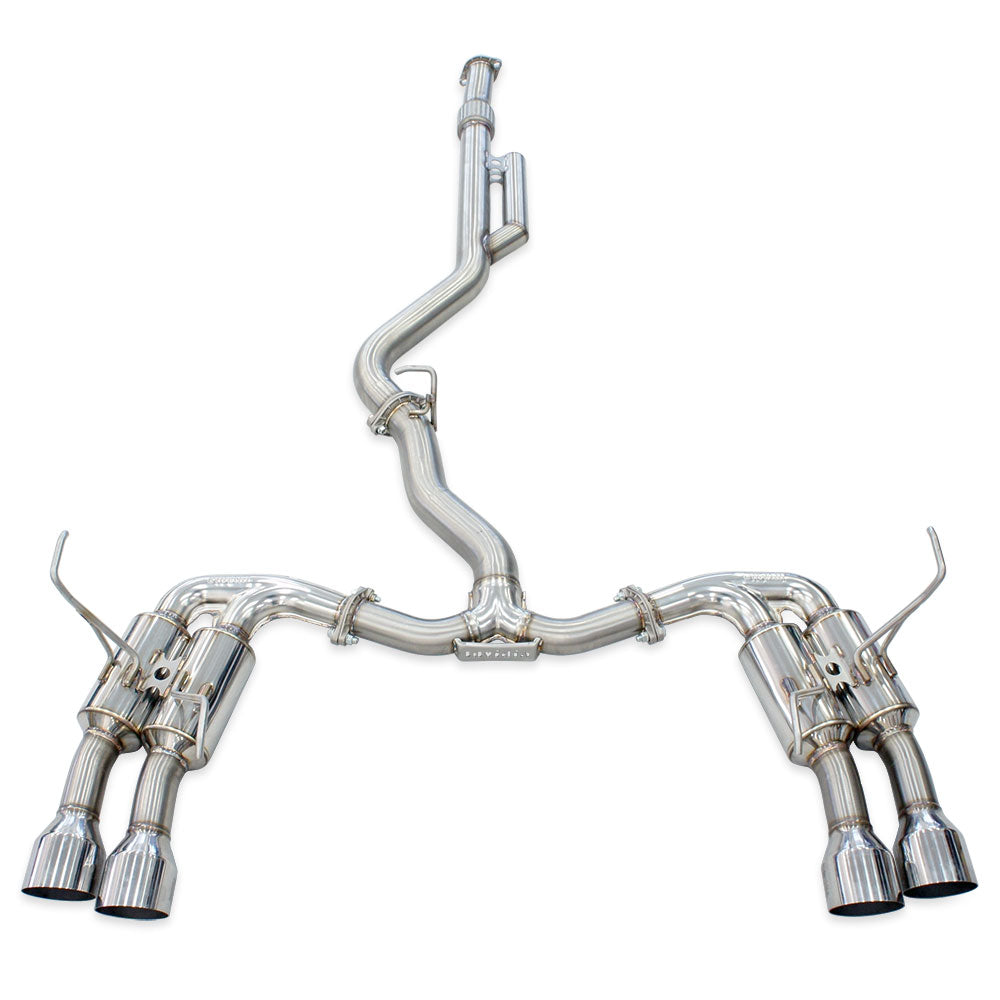 R400 "Signature Edition" Cat Back Exhaust w/SS Straight Cut Tips - Subaru WRX VB 22+