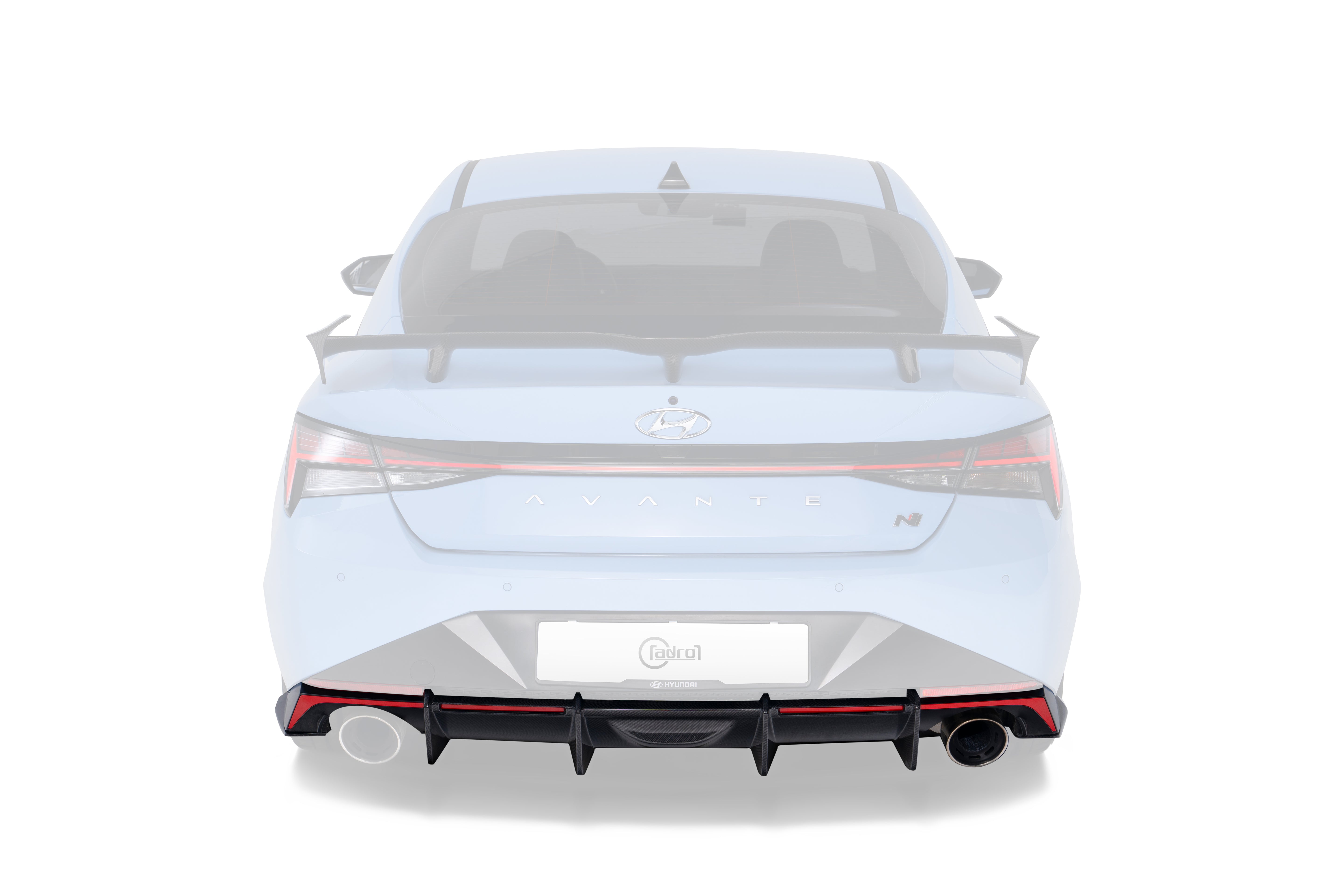 Carbon Fiber Rear Diffuser for Hyundai Elantra N i30 N Sedan 2021-2023