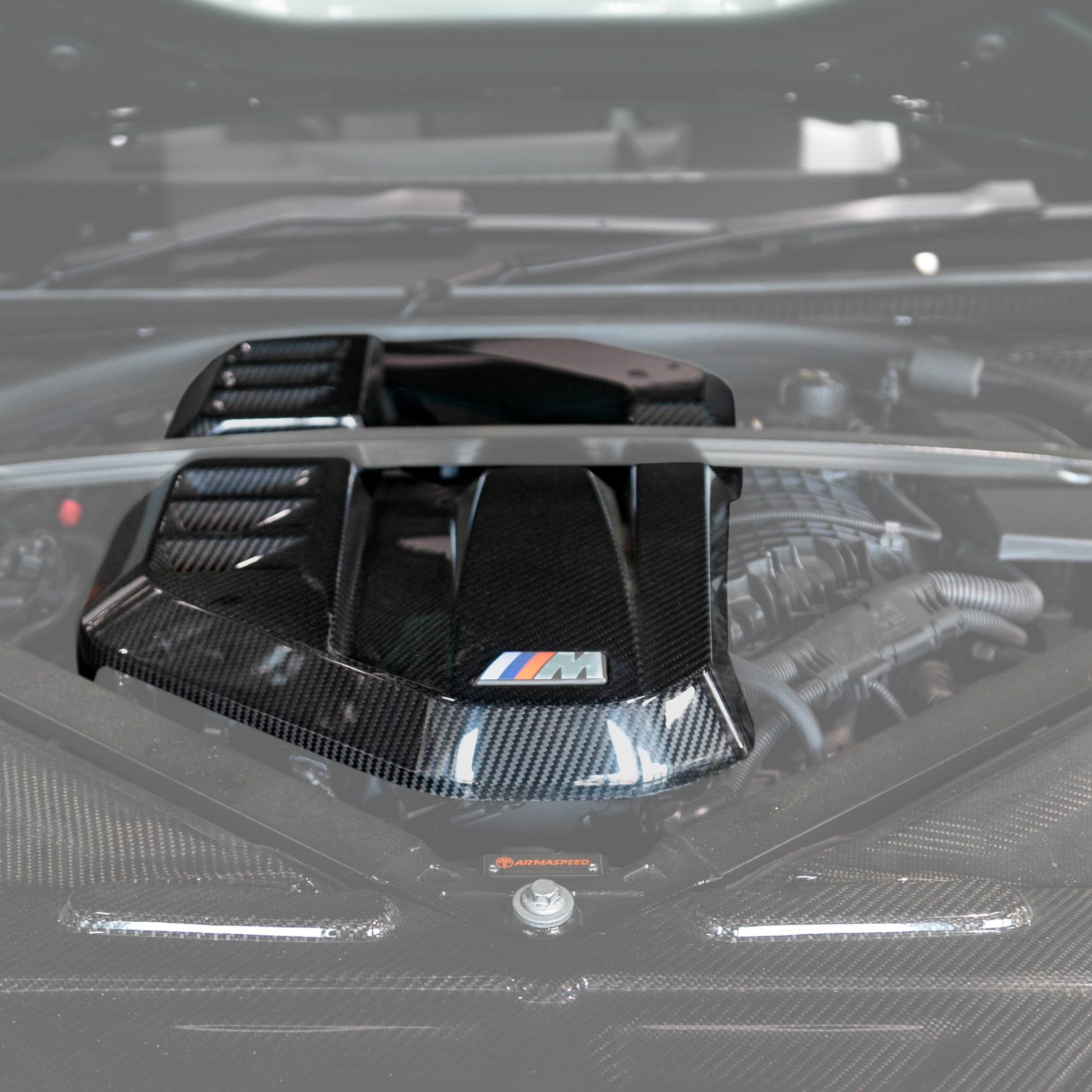OEM Style Pre Pregged Dry Carbon Engine Cover For BMW M2 G87 / M3 G80 G81 / M4 G82 G83 2020+