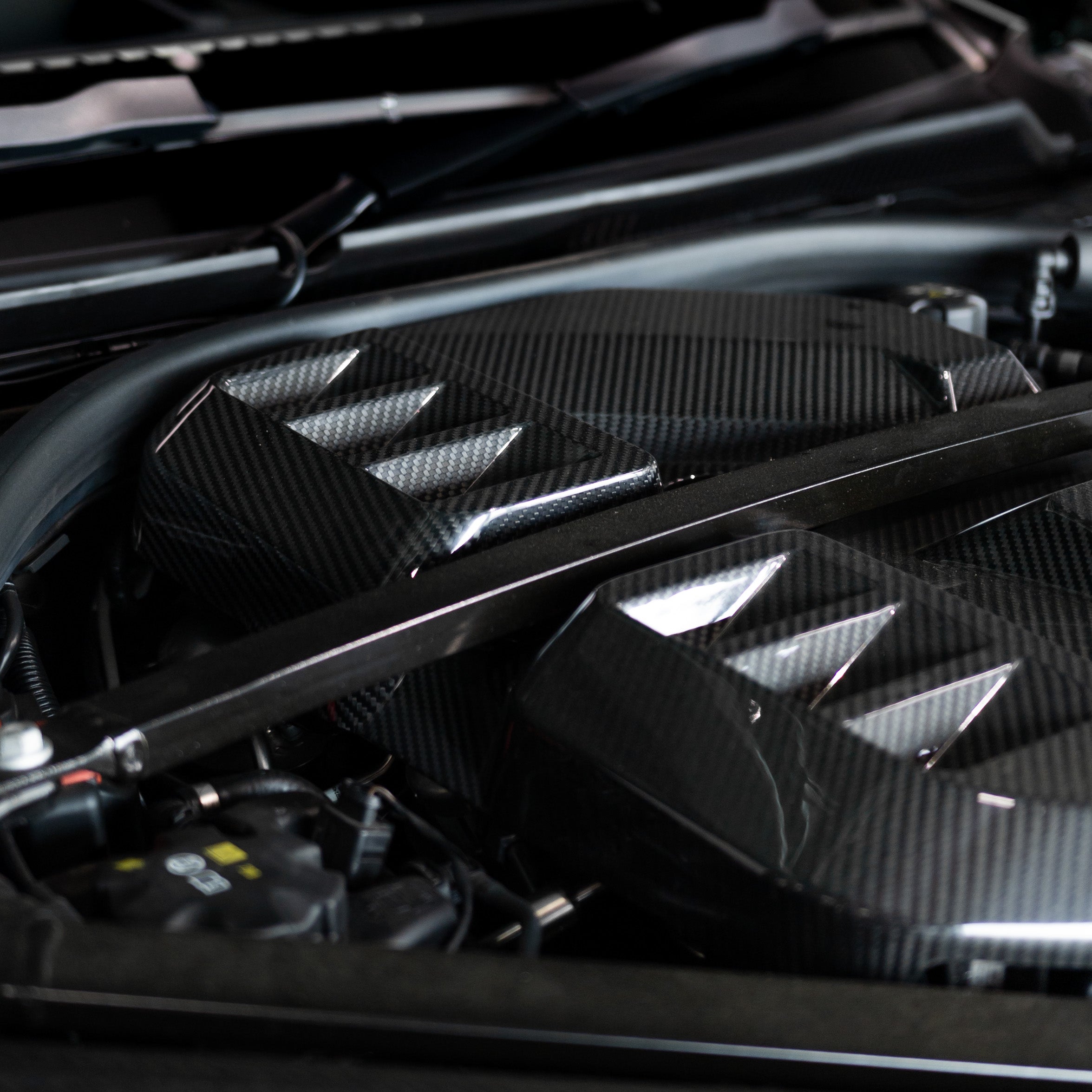 OEM Style Pre Pregged Dry Carbon Engine Cover For BMW M2 G87 / M3 G80 G81 / M4 G82 G83 2020+