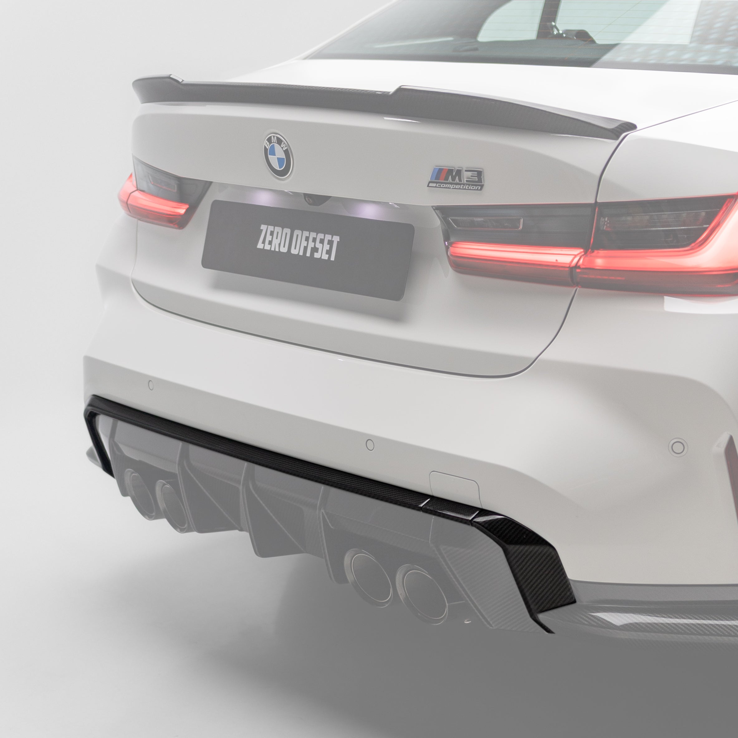 OEM Style Pre Pregged Dry Carbon Diffuser Trim for BMW M3 G80 G81 / M4 G82 G83 (Standard Quad Tip) 2020+