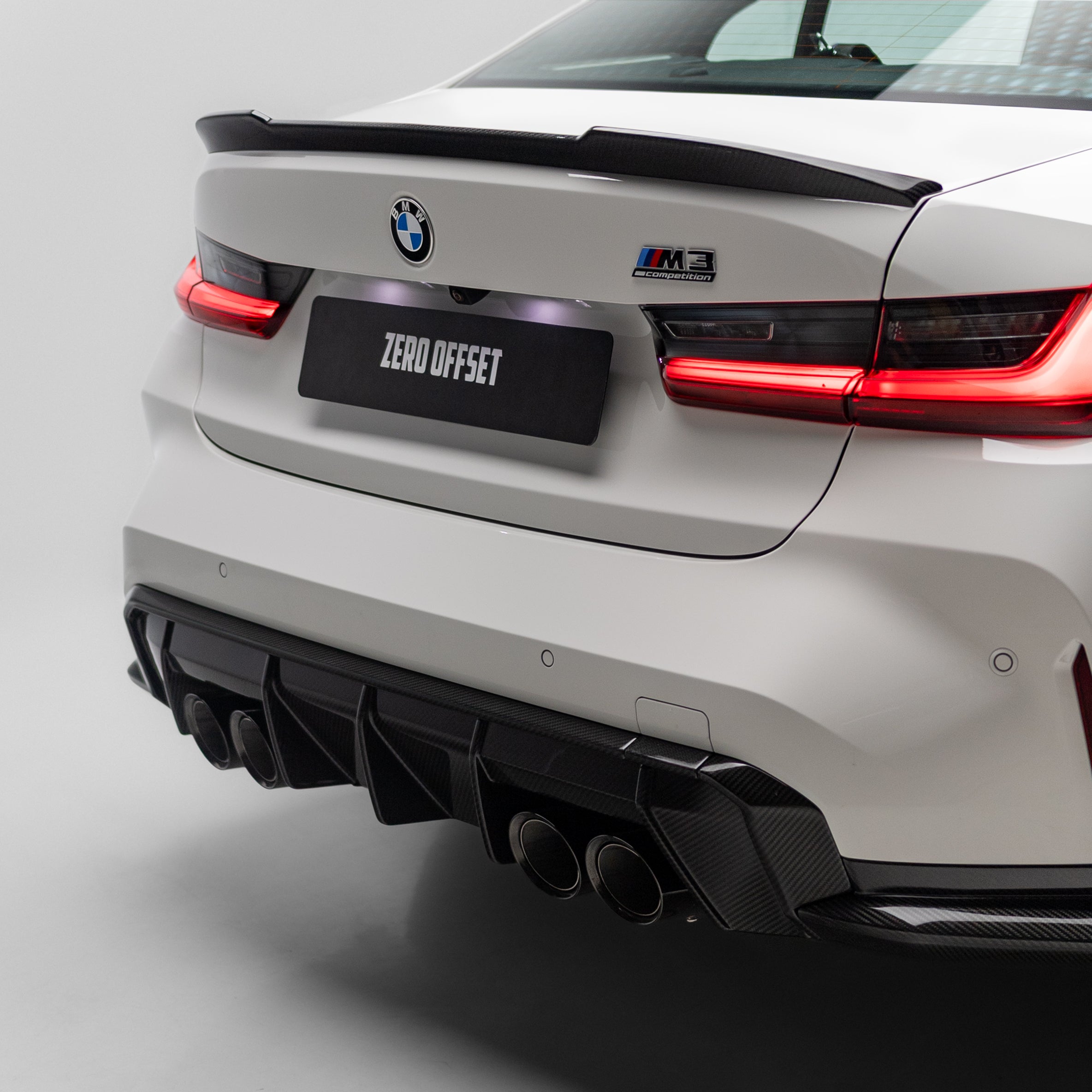 OEM Style Pre Pregged Dry Carbon Diffuser Trim for BMW M3 G80 G81 / M4 G82 G83 (Standard Quad Tip) 2020+