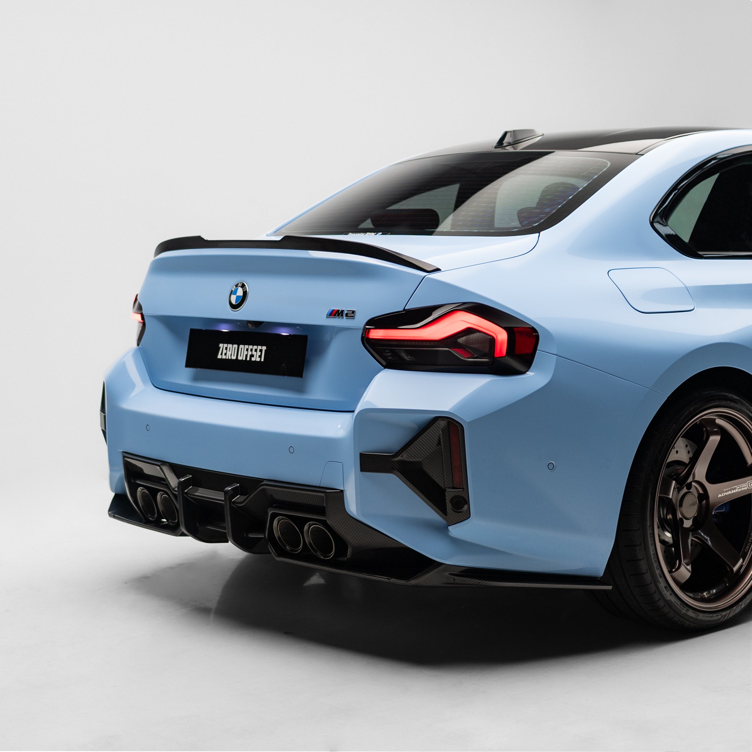 Sooqoo Pre Pregged Dry Carbon Fiber Rear Bumper Attachments for BMW M2 G87 2023+