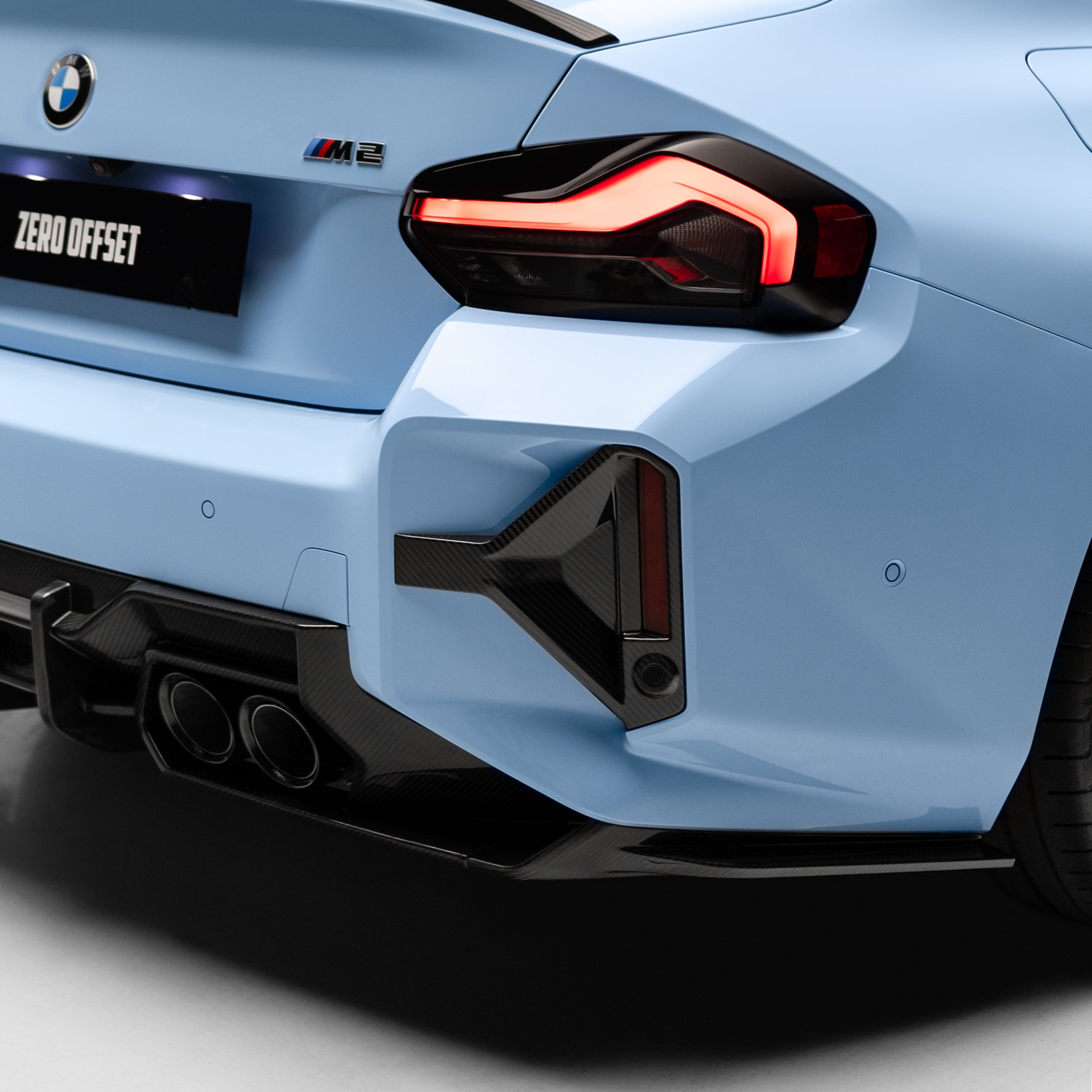 Sooqoo Pre Pregged Dry Carbon Fiber Rear Bumper Attachments for BMW M2 G87 2023+