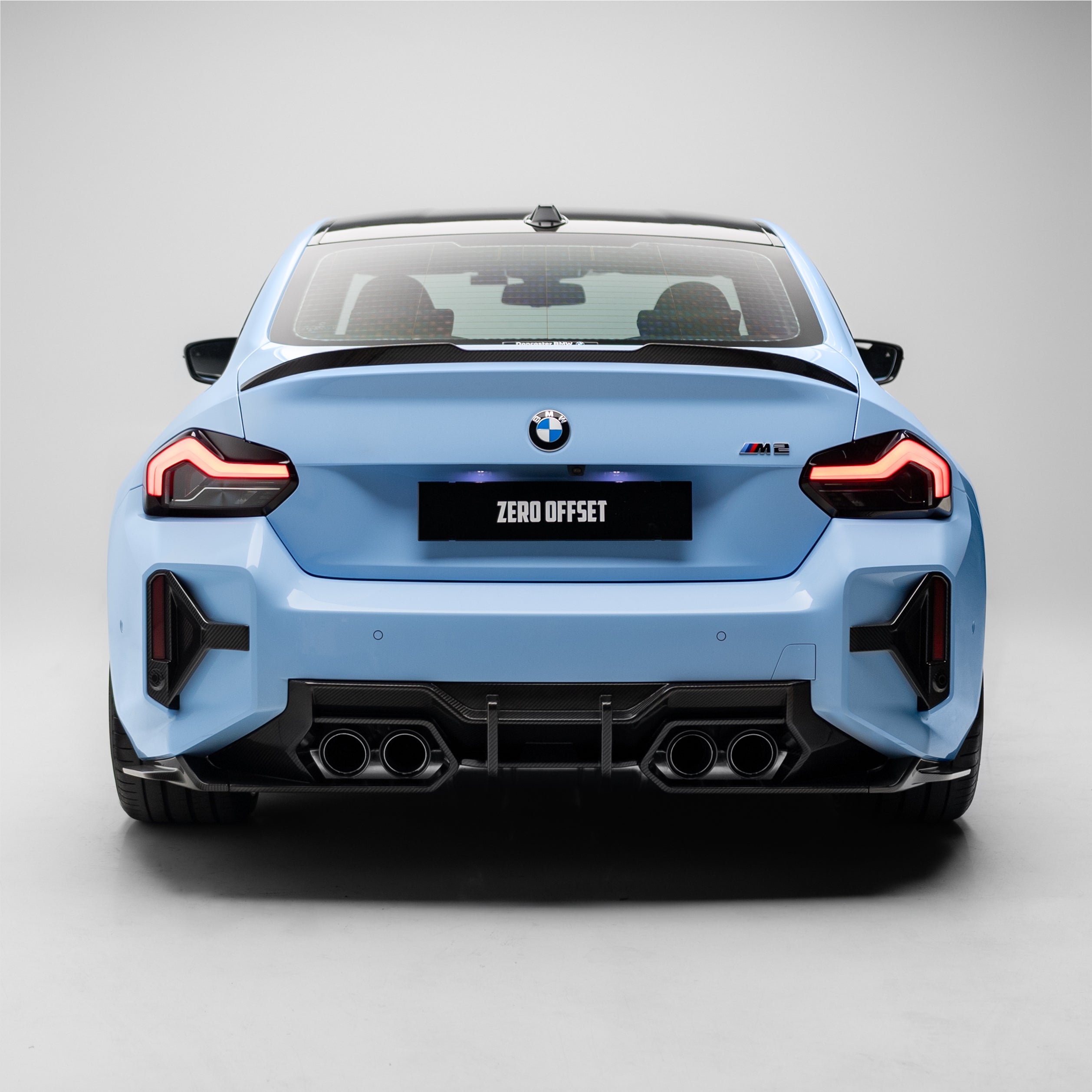 Sooqoo Pre Pregged Dry Carbon Fiber Rear Bumper Attachments for BMW M2 G87 2023+