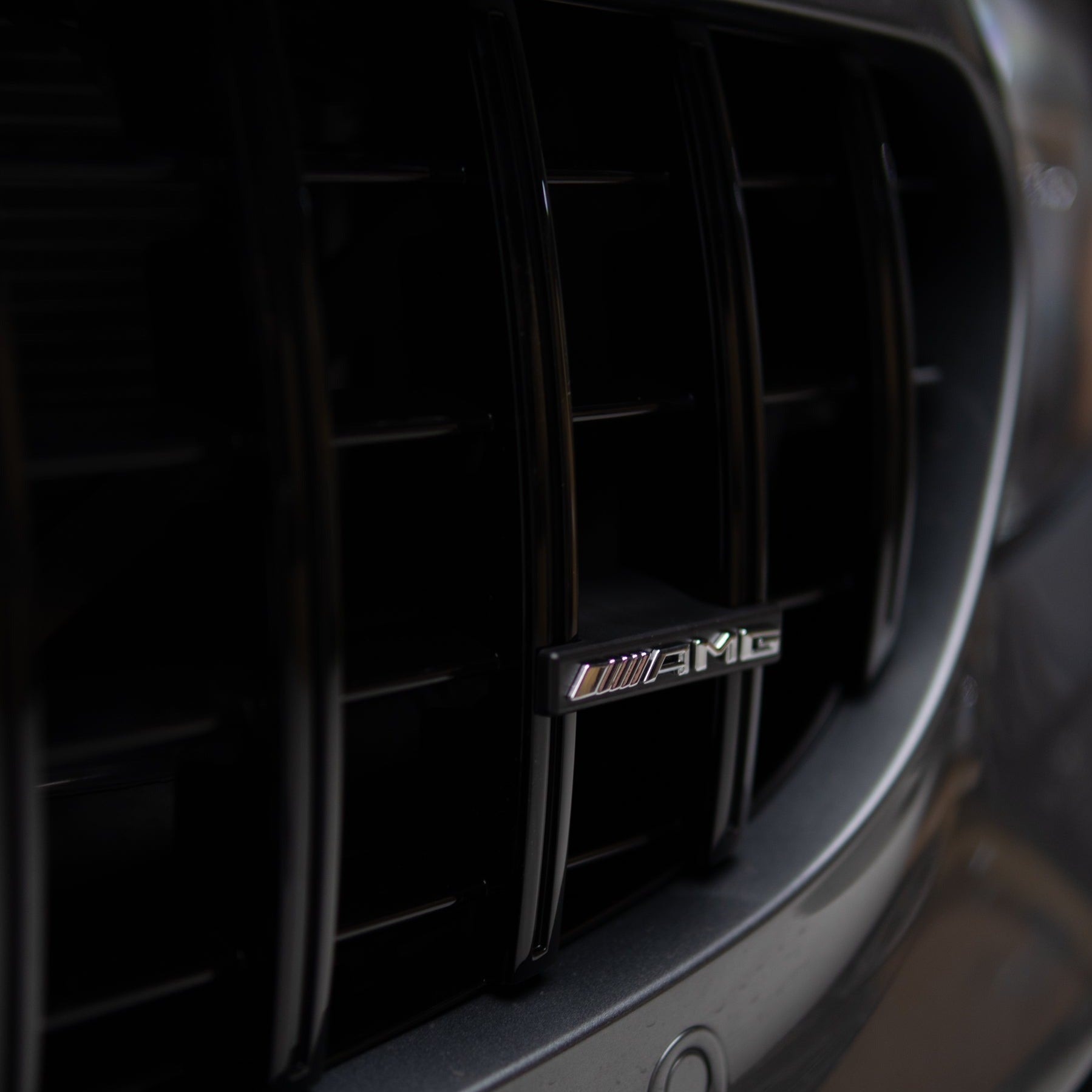 AMG Panamericana Style Grille for Mercedes-Benz C Class (AMG Line) C205/W205 2019-2022 - Black