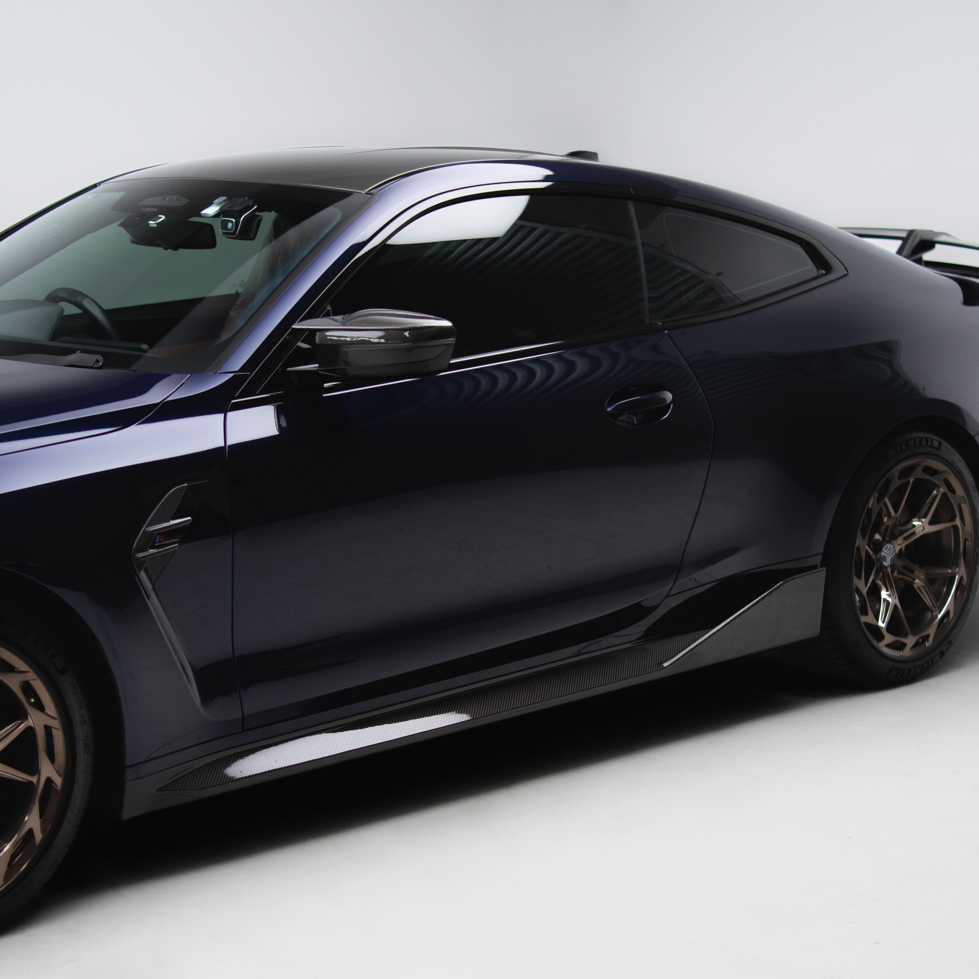 M Performance Style Pre Pregged Dry Carbon Side Skirts for BMW M4 G82 G83 2020+