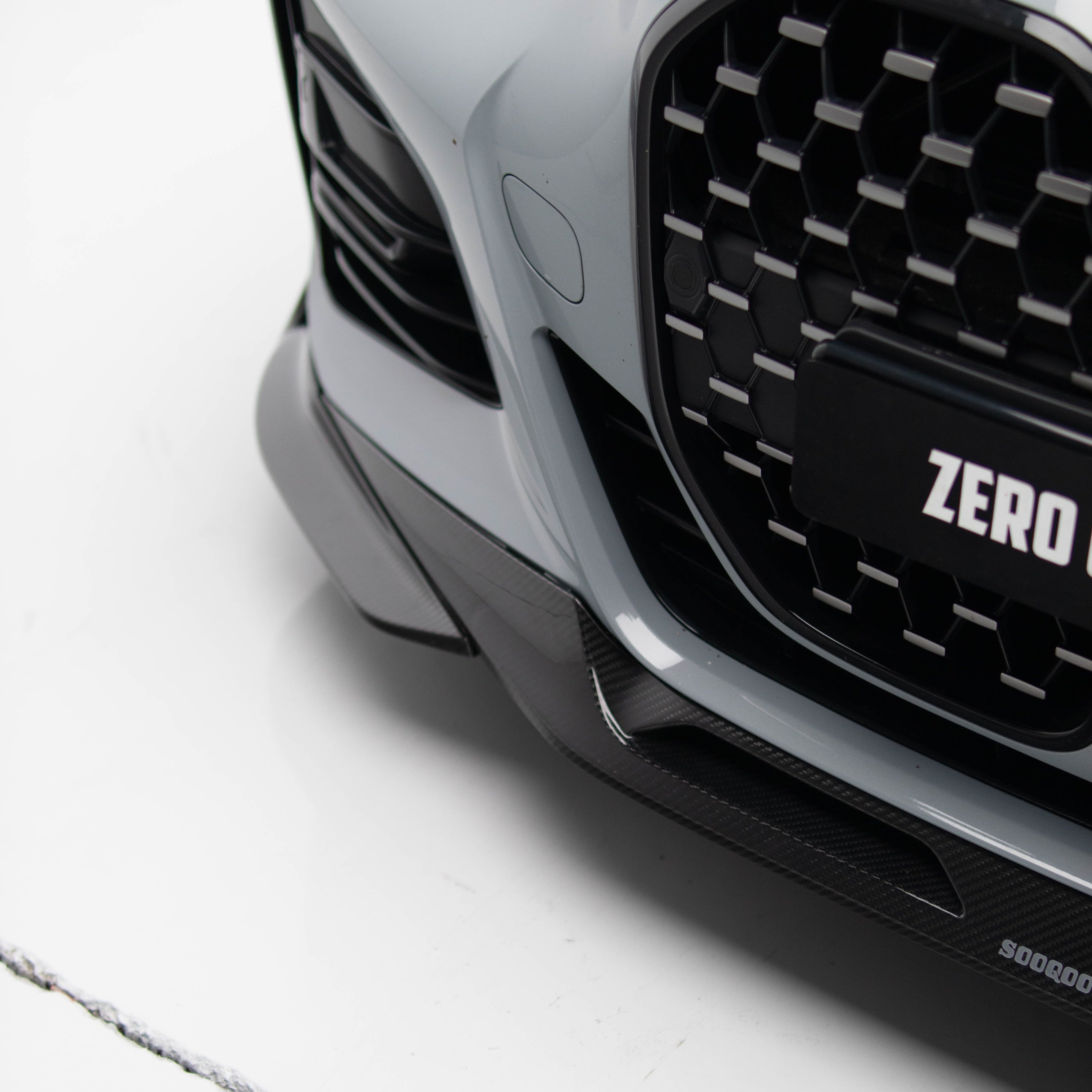 Sooqoo Pre Pregged Dry Carbon Fiber Front Lip for BMW 4 Series G22 G23 2020+