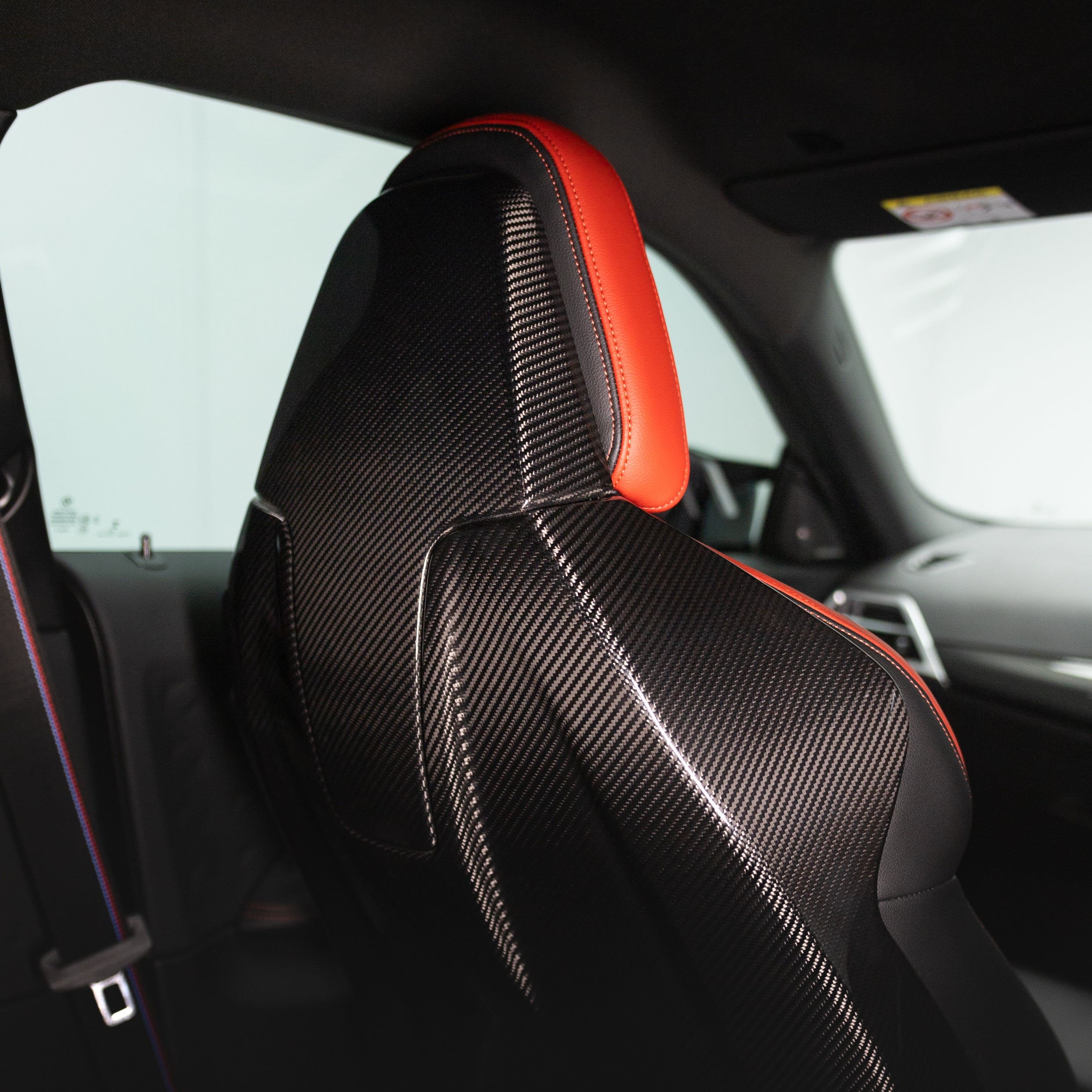 OEM Style Pre Pregged Dry Carbon Fiber Full Backrest Cover for BMW 2 Series G42 / M2 G87 / M4 G82 2022+