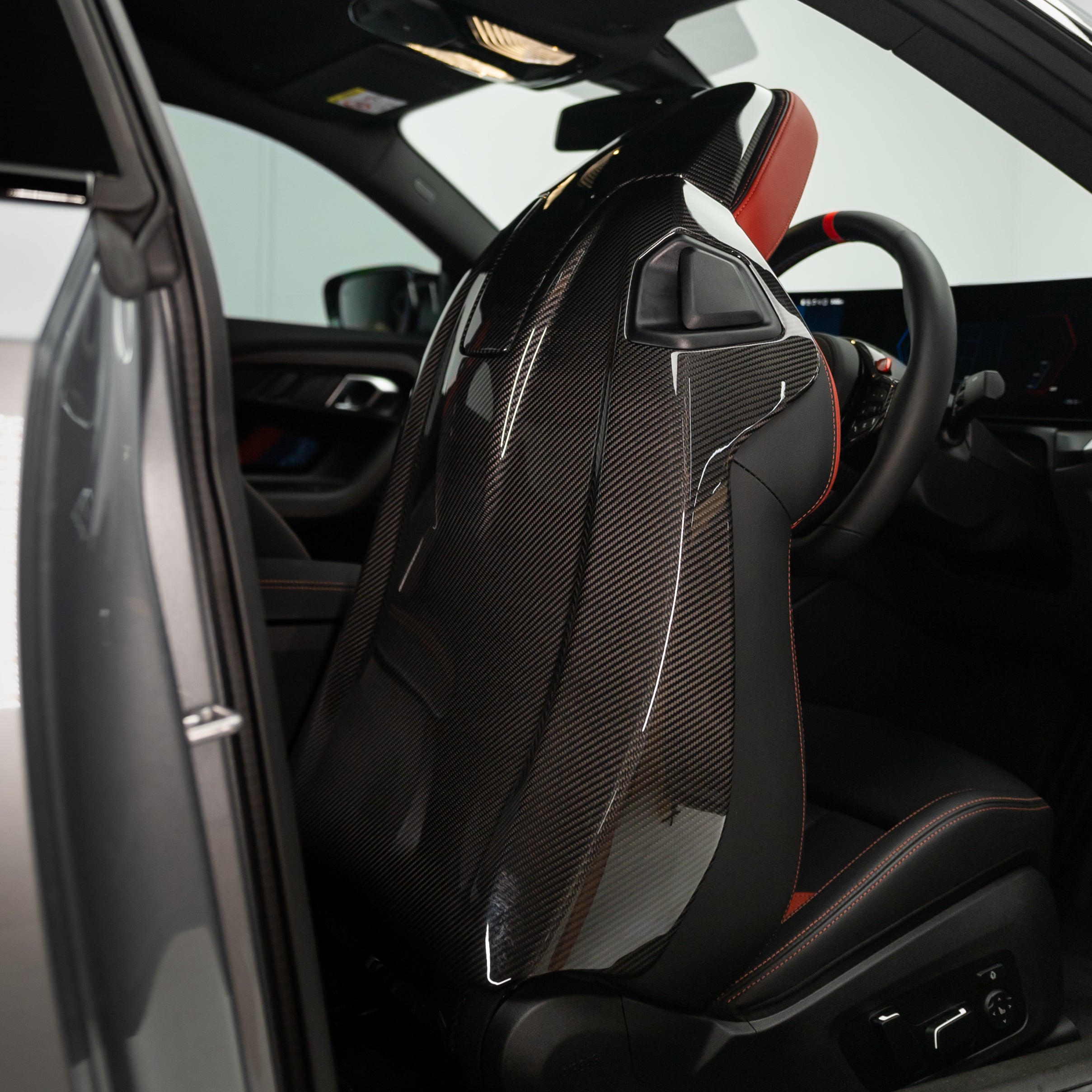 OEM Style Pre Pregged Dry Carbon Fiber Full Backrest Cover for BMW 2 Series G42 / M2 G87 / M4 G82 2022+