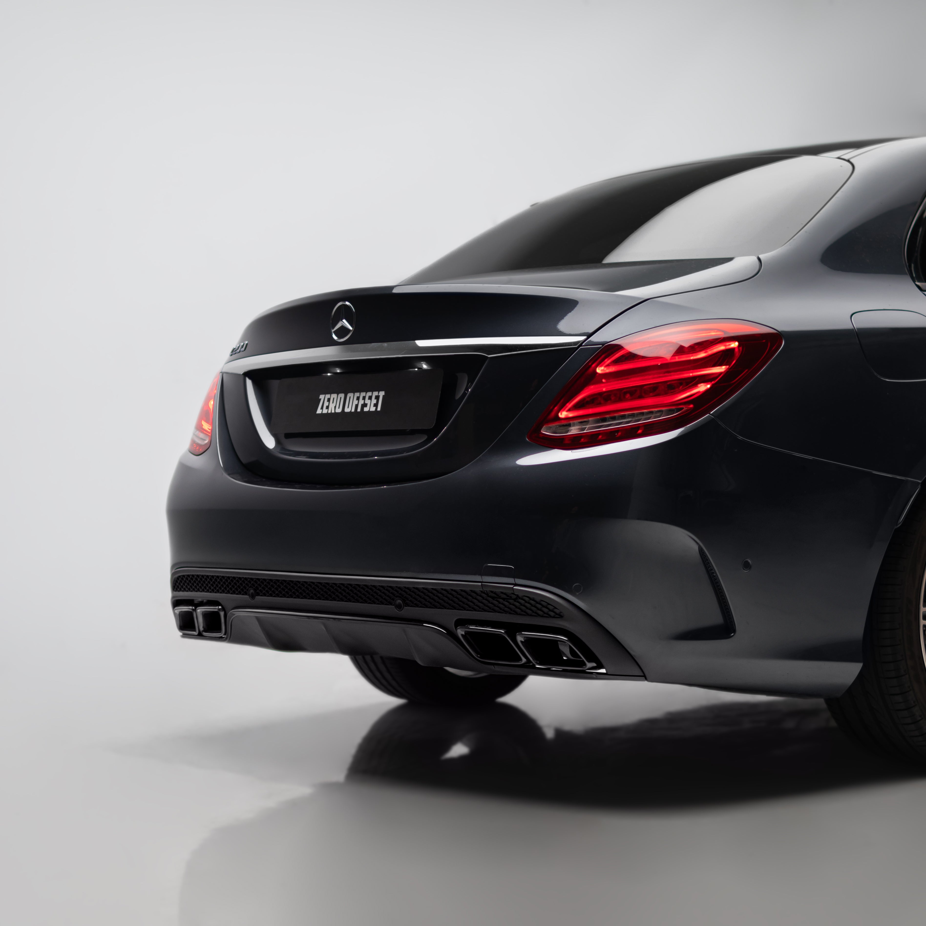 AMG Style Rear Diffuser & Exhaust Tips for Mercedes-Benz C Class W205 Sedan / S205 Wagon 2015-2018