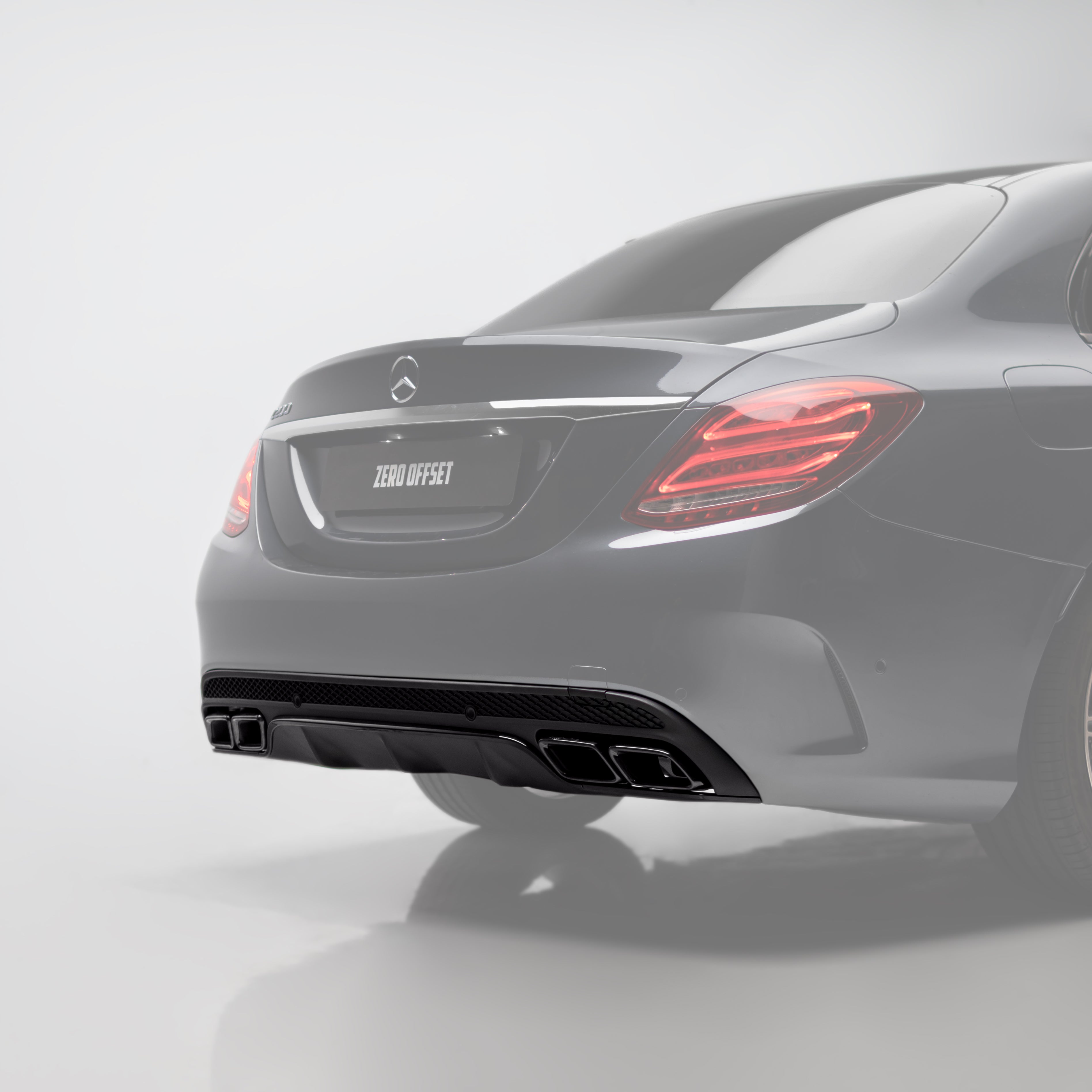 AMG Style Rear Diffuser & Exhaust Tips for Mercedes-Benz C Class W205 Sedan / S205 Wagon 2015-2018