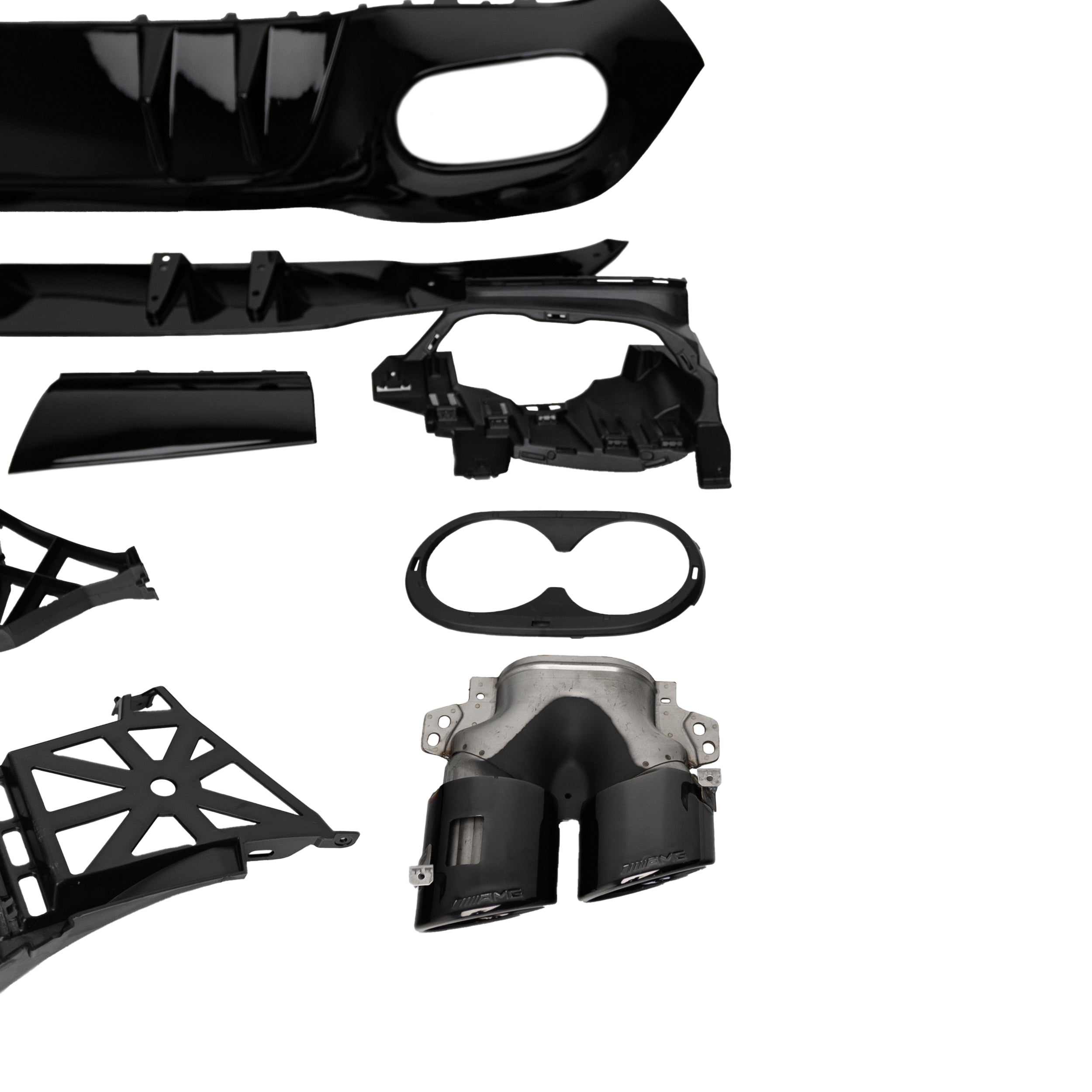 AMG Style Rear Diffuser & Exhaust Tips for Mercedes-Benz A Class V177 Sedan 2019+