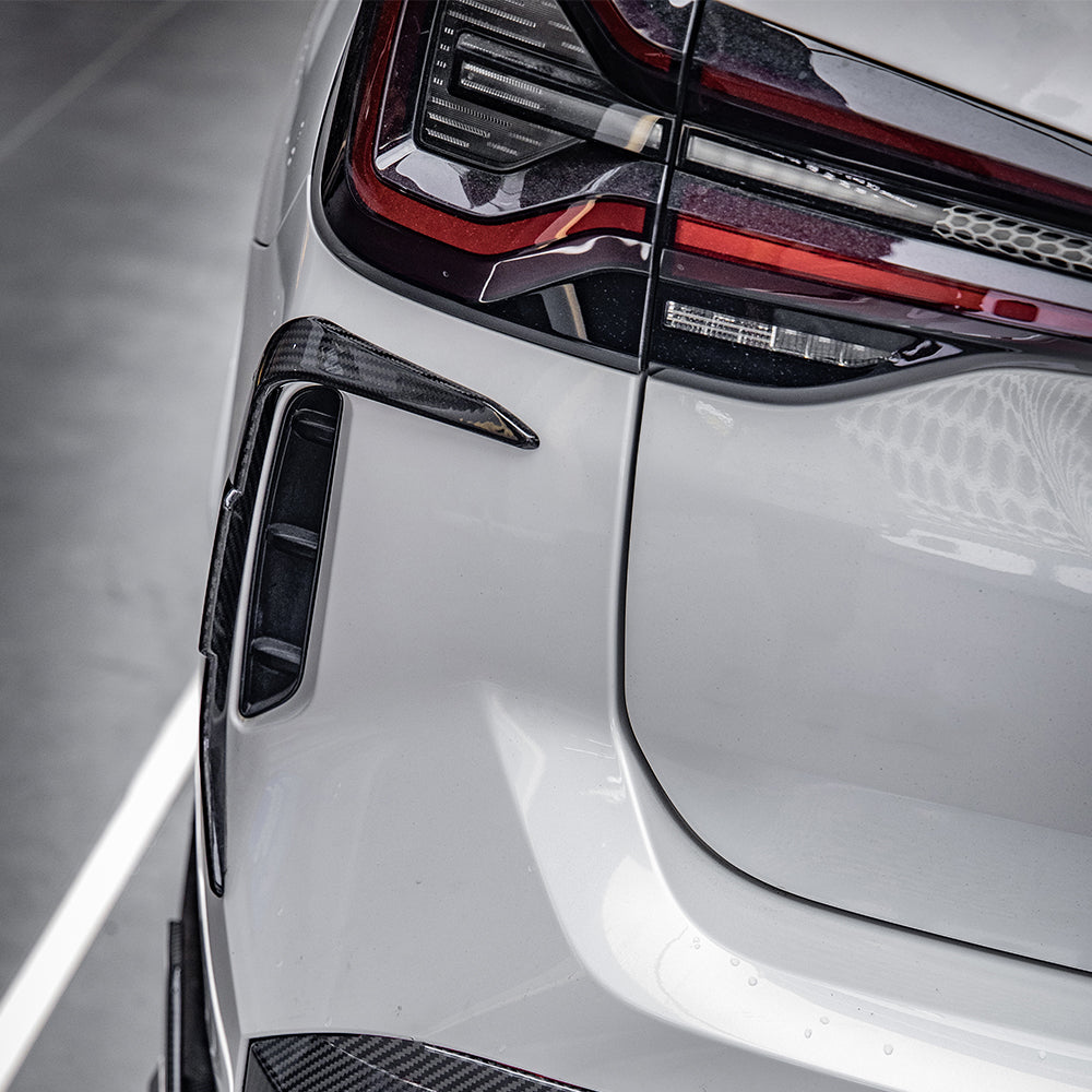 Sooqoo Pre Pregged Dry Carbon Rear Canards for BMW X3 G01 LCI 2022+