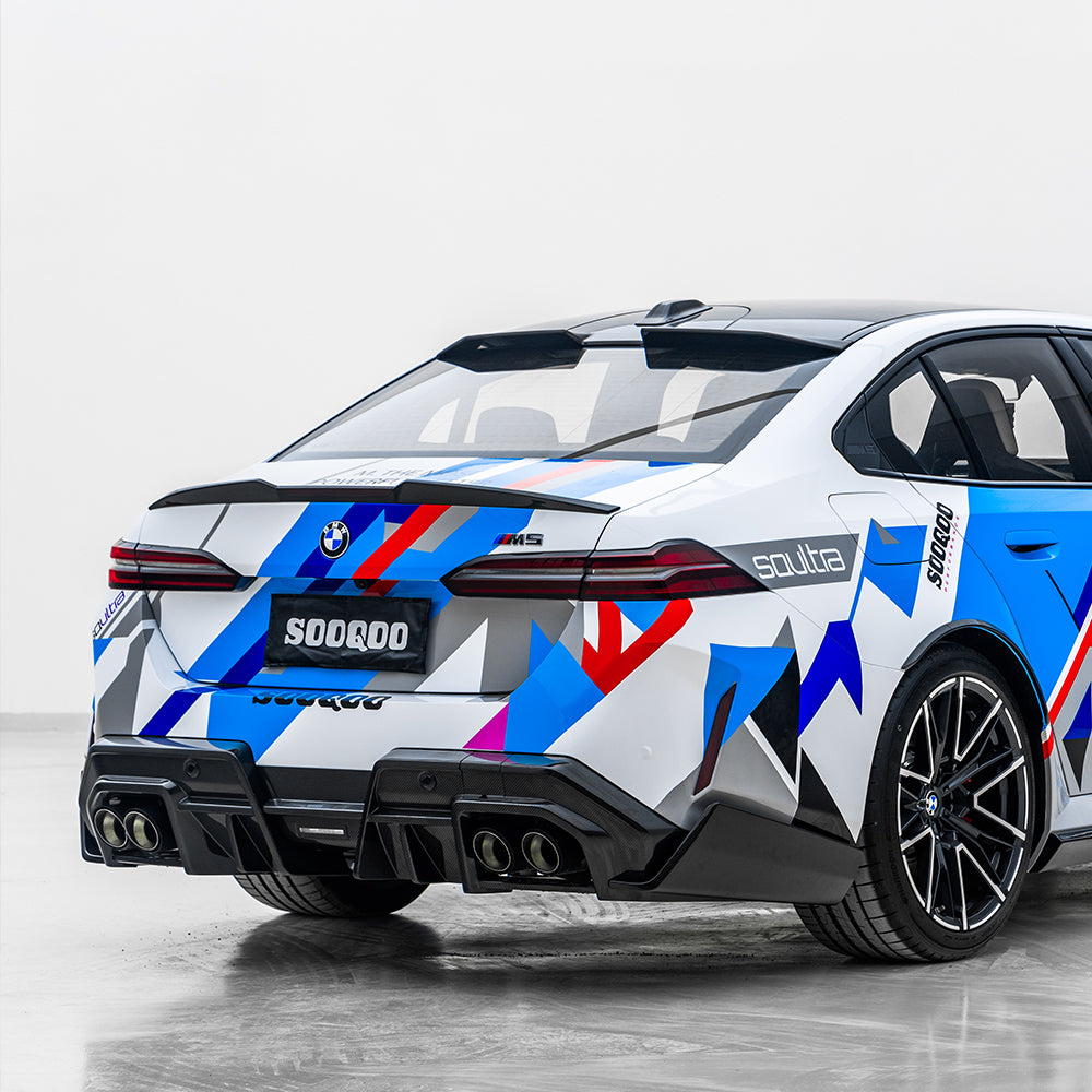 Sooqoo Pre Pregged Dry Carbon Fiber Roof Spoiler for BMW M5 G90