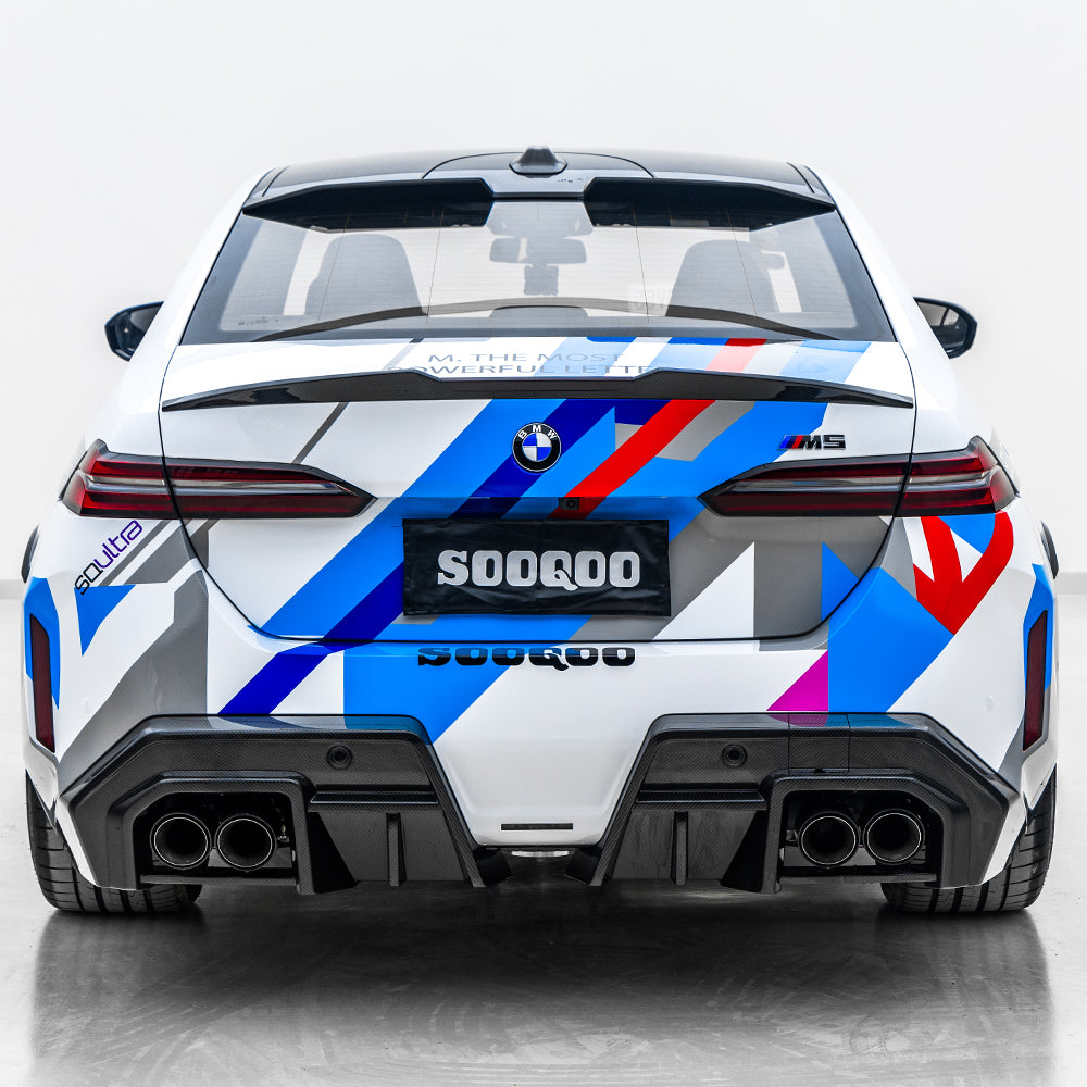 Sooqoo Pre Pregged Dry Carbon Fiber Roof Spoiler for BMW M5 G90