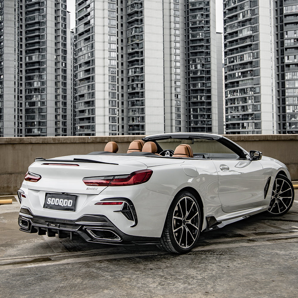 Sooqoo Pre Pregged Dry Carbon Fiber Side Skirt for BMW 8 Series G14 G15