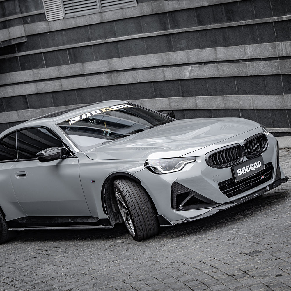 Sooqoo Style Pre Pregged Dry Carbon Fiber Side Skirts for BMW 2 Series G42 2022+