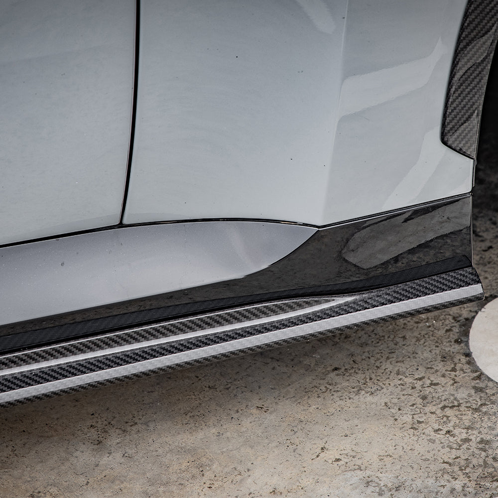Sooqoo Style Pre Pregged Dry Carbon Fiber Side Skirts for BMW 2 Series G42 2022+
