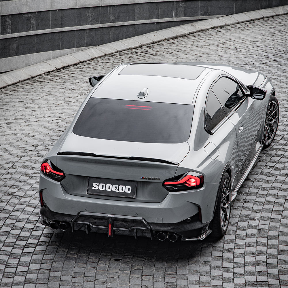 Sooqoo Style Pre Pregged Dry Carbon Fiber Side Skirts for BMW 2 Series G42 2022+