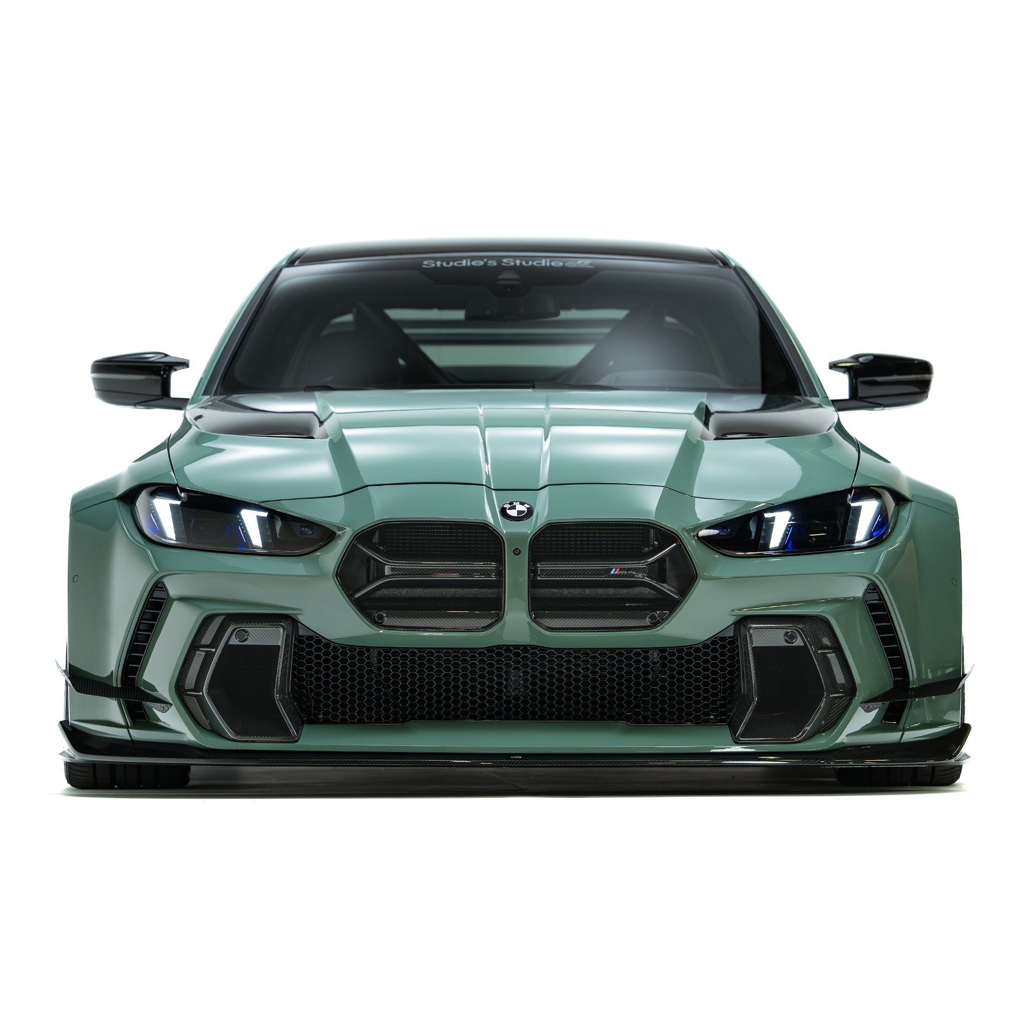 BMW G80 G81 M3/G82 G83 M4 Front Bumper Dry Carbon Fiber Grille & Duct Vents for ADRO V2 Front Bumper 2020+
