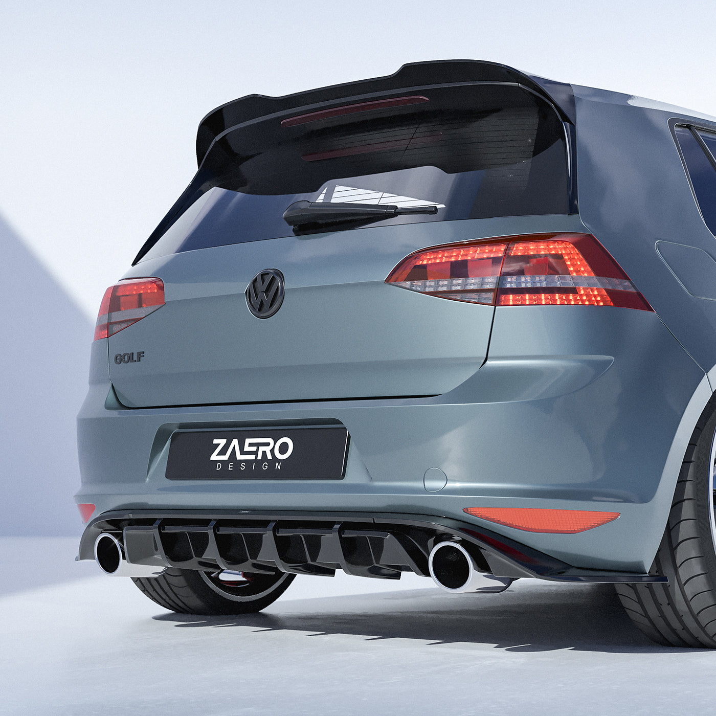 EVO-1 Rear Diffuser for Volkswagen Golf GTI MK7 2013-2017