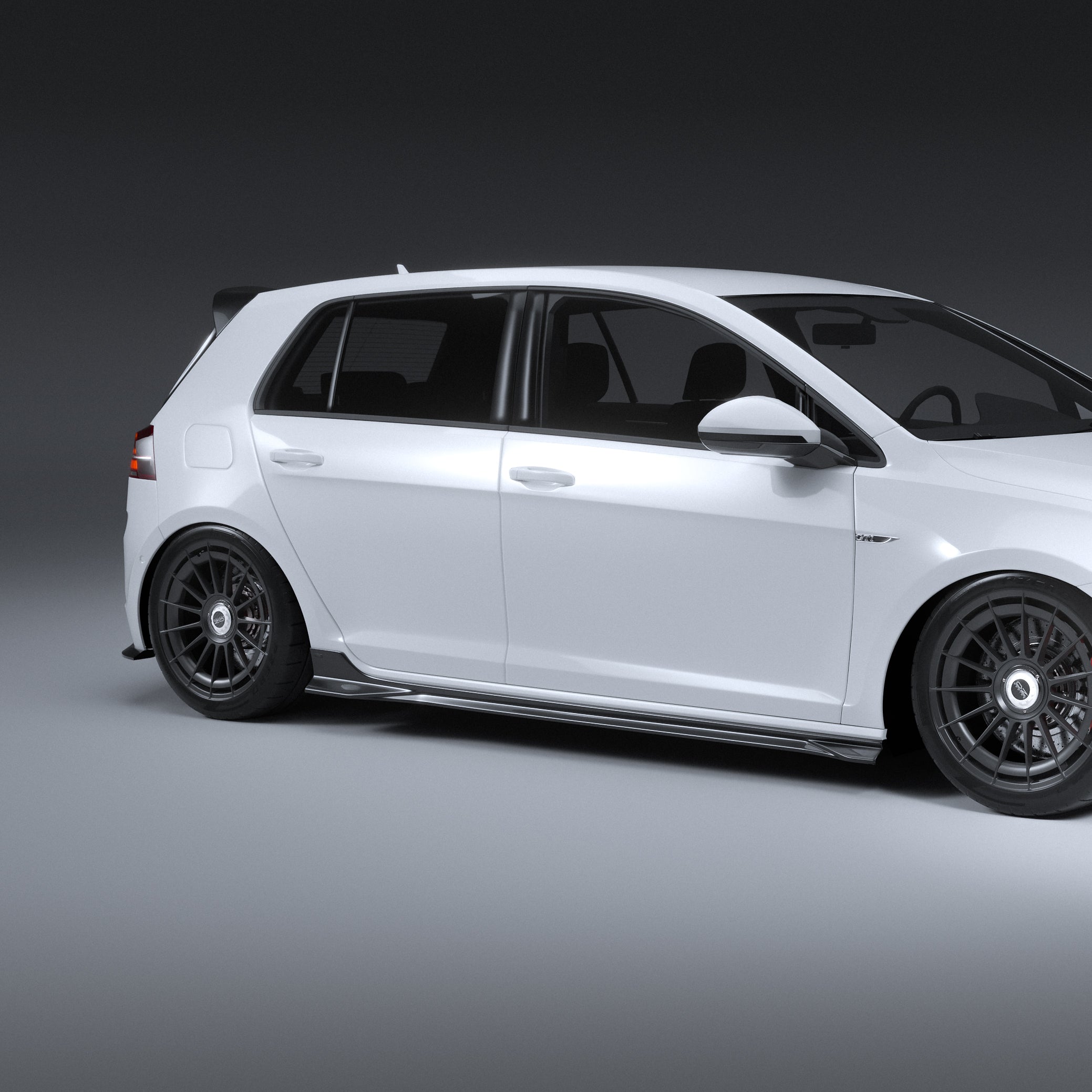 EVO-1 Side Splitters for Volkswagen Golf MK7/7.5 TSI, GTI & R 2014-2021
