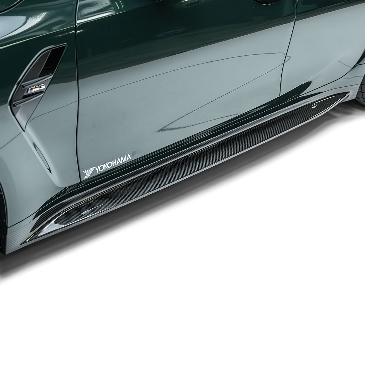 BMW G80 G81 M3 Dry Carbon Fiber V2 Side Skirts 2021+