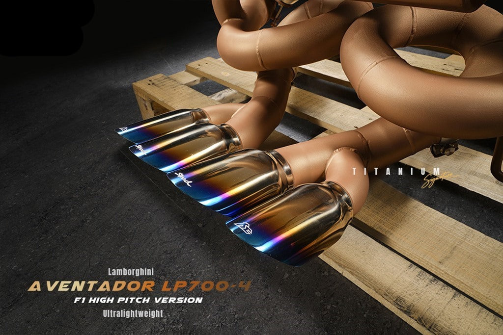 Valvetronic Exhaust System for Lamborghini Aventador F1 High Pitch Version Titanium Signature Series LP700-4 11+