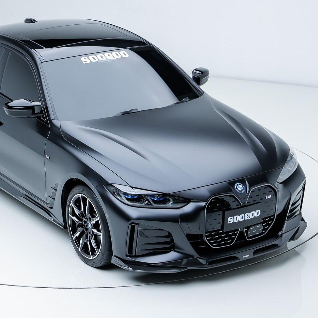 Sooqoo Pre Pregged Dry Carbon Fiber Front Lip for BMW 4 Series G26 2021+