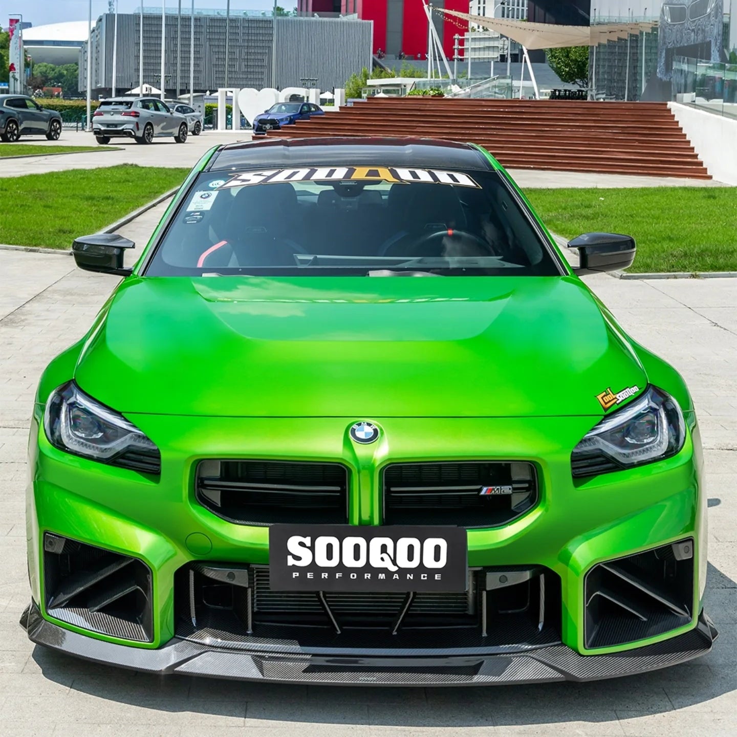 Sooqoo Type C Pre Pregged Dry Carbon Fiber Front Grille for BMW M2 G87 2023+