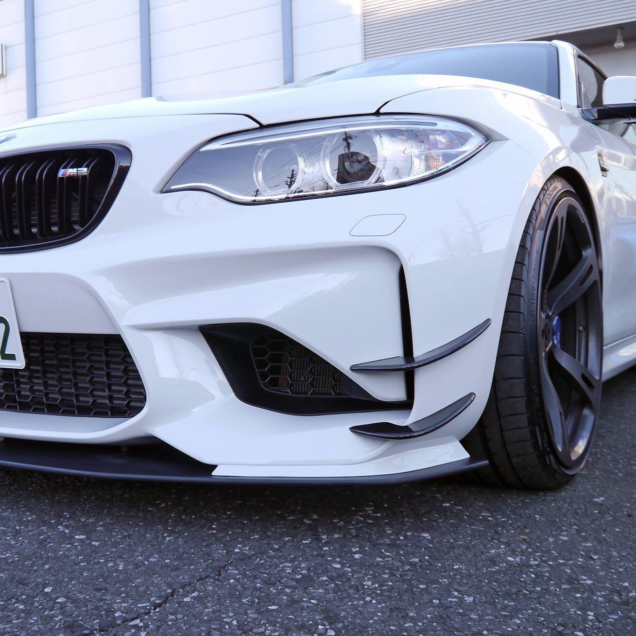 AC Style Front Bumper Canards (Carbon Fibre) for BMW M2 (F87) - 2016-2020