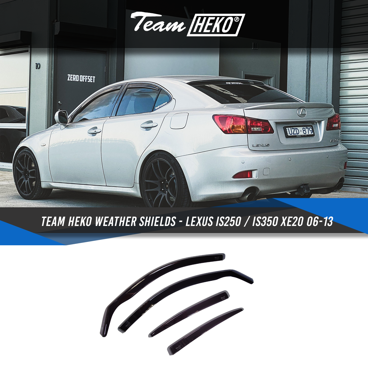 Slim-line Weather Shields - Lexus IS XE20 06-13